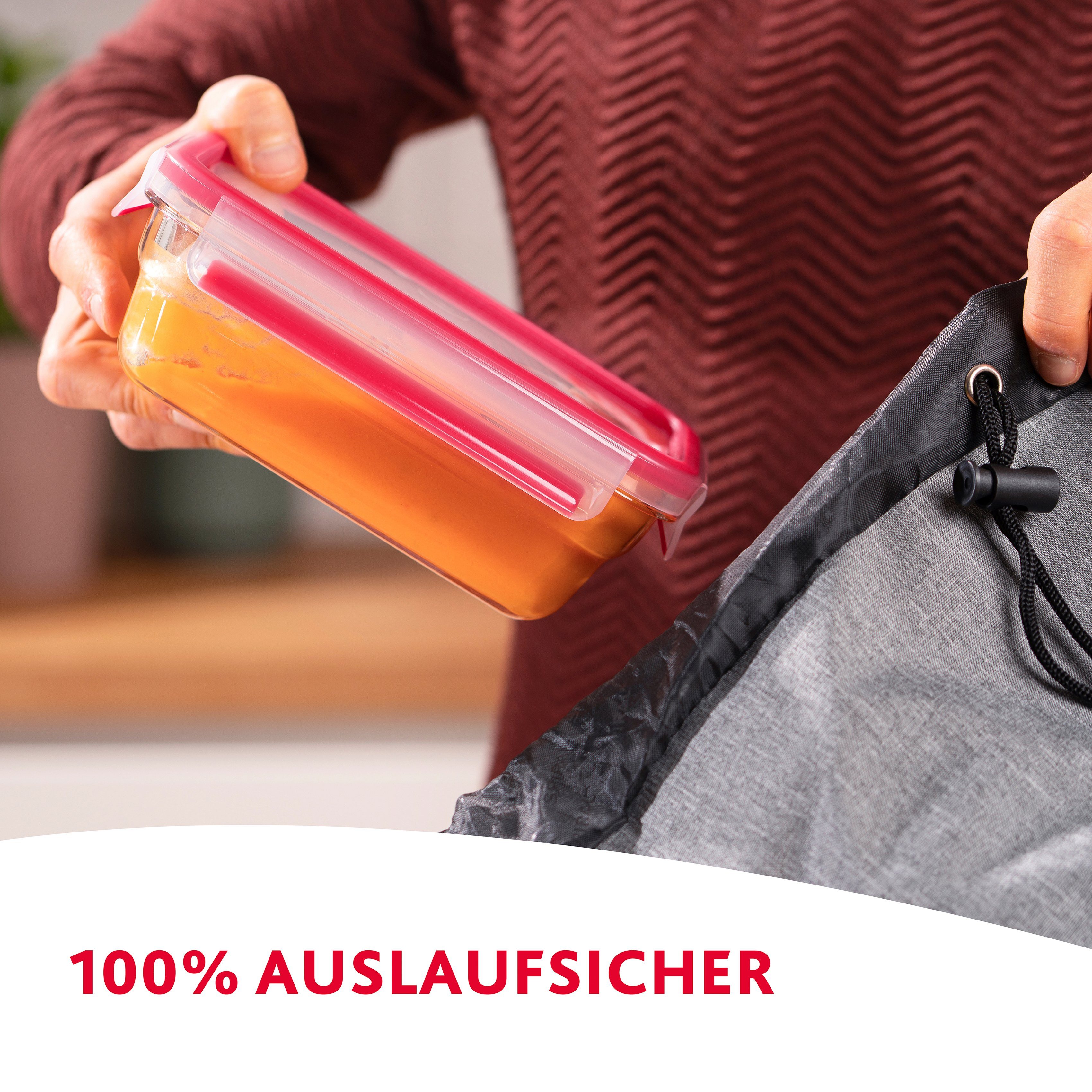 Emsa Vershoudtrommel Clip&Close, Made in Germany oven-, vriesbestendig, magnetrongeschikt(4 blikken met deksel) (4-delig)