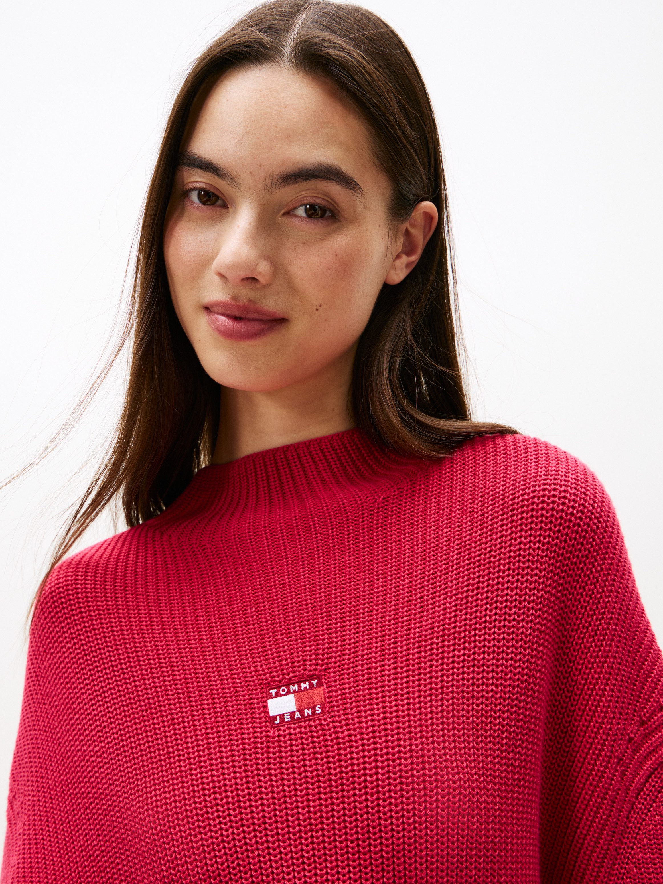 TOMMY JEANS Trui met staande kraag TJW MOCKNECK BADGE SWEATER