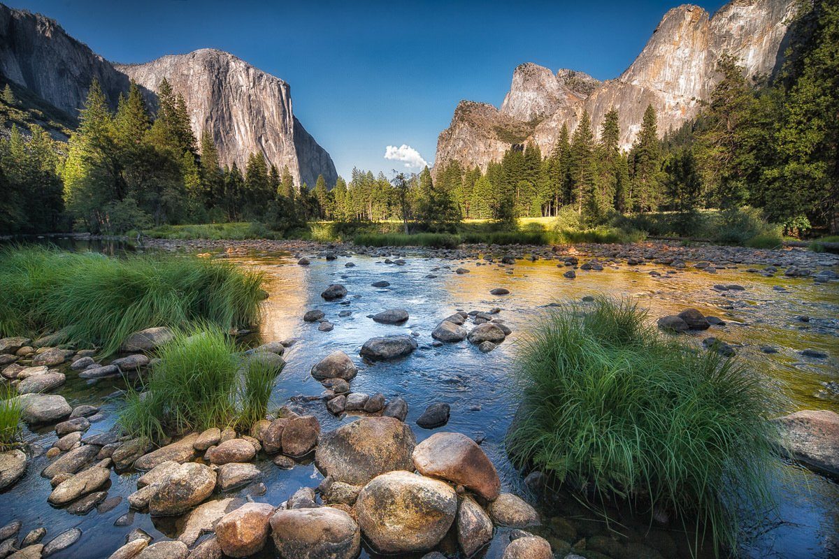 Papermoon Fotobehang Yosemite Rive Reflexion