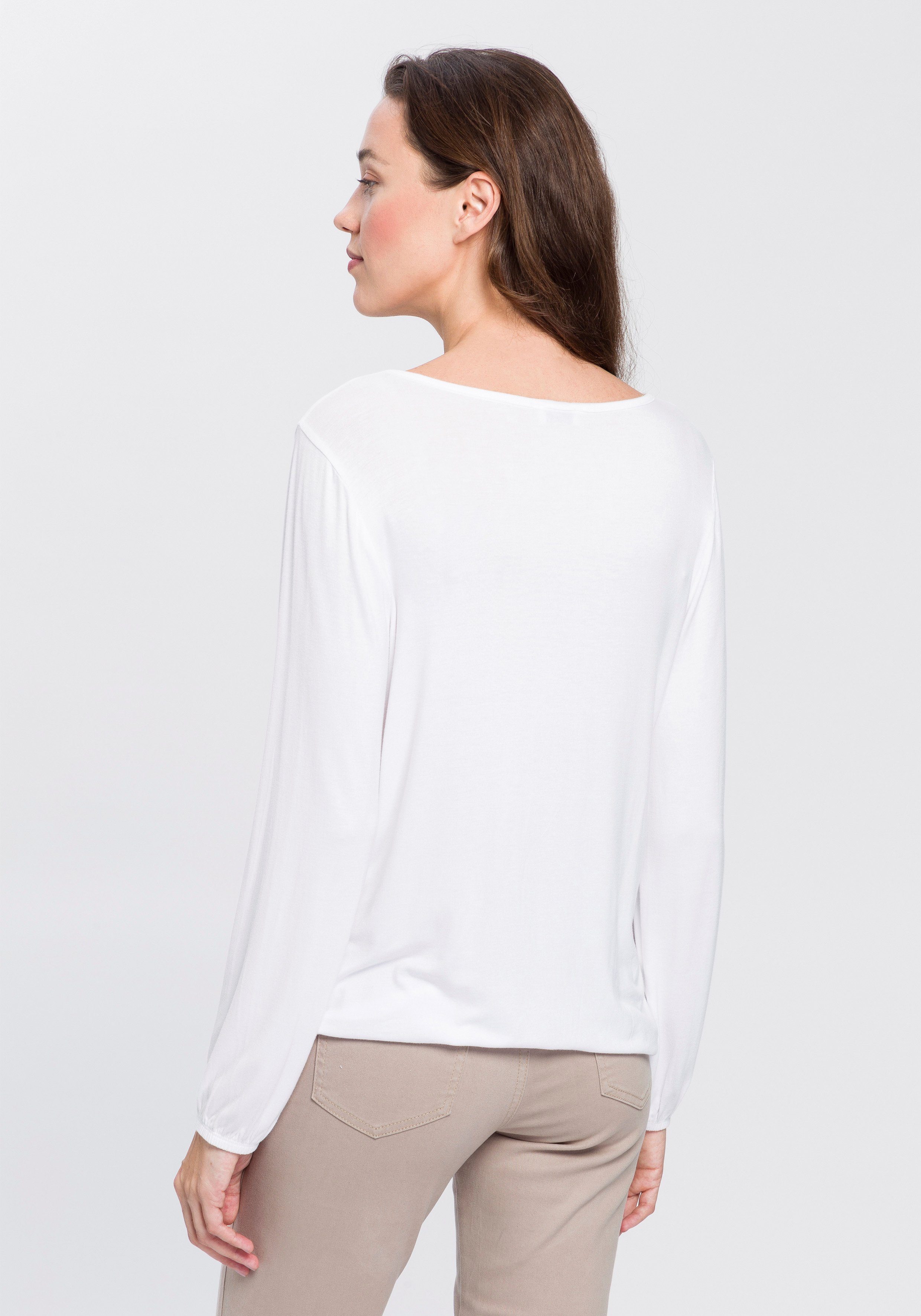 Flashlights Shirt met lange mouwen figuurvolgende snit, van viscosemix (2-delig, Set van 2)