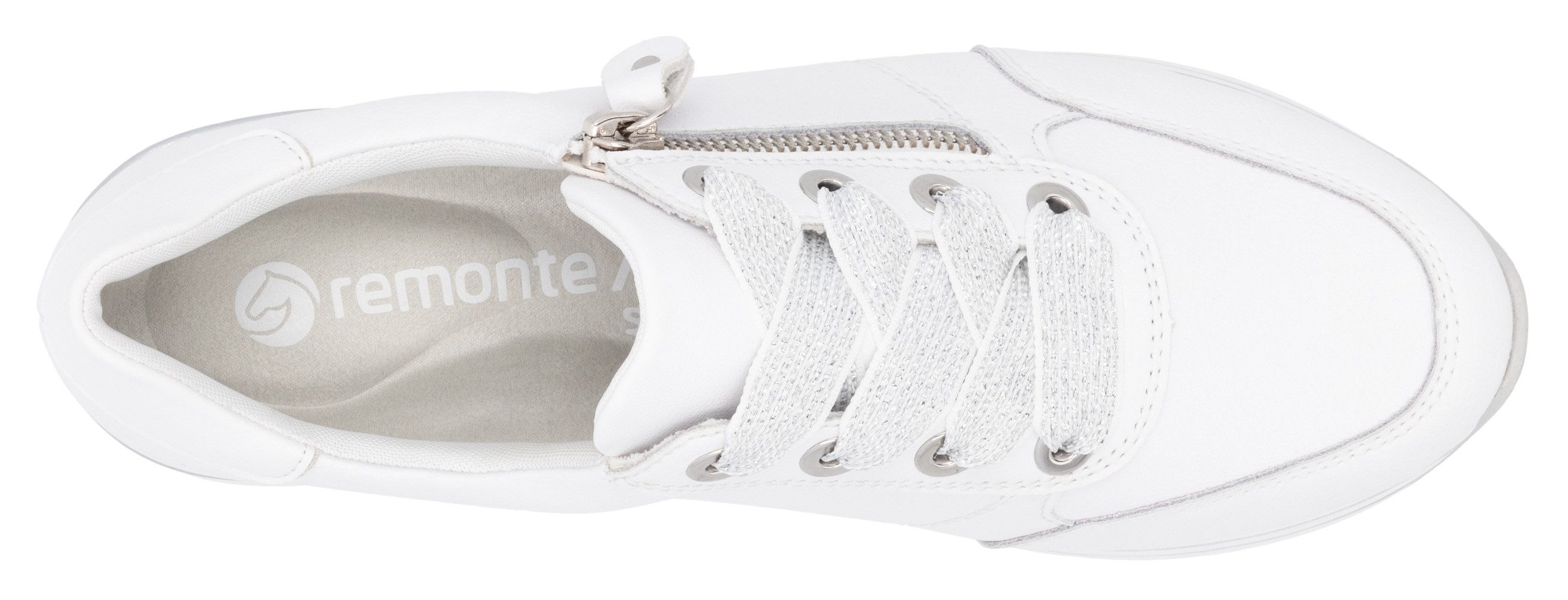 Remonte Plateausneakers , vrijetijdsschoen, halfschoen, veterschoen met gepolsterde schacht