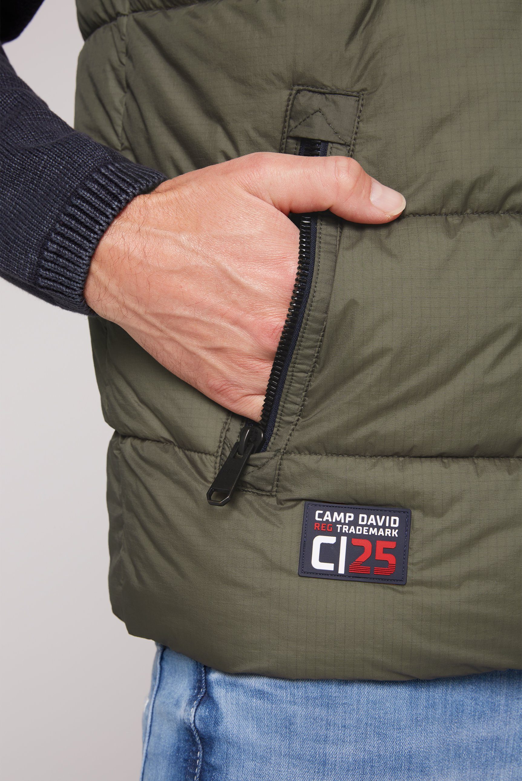 CAMP DAVID Bodywarmer met ritszakken