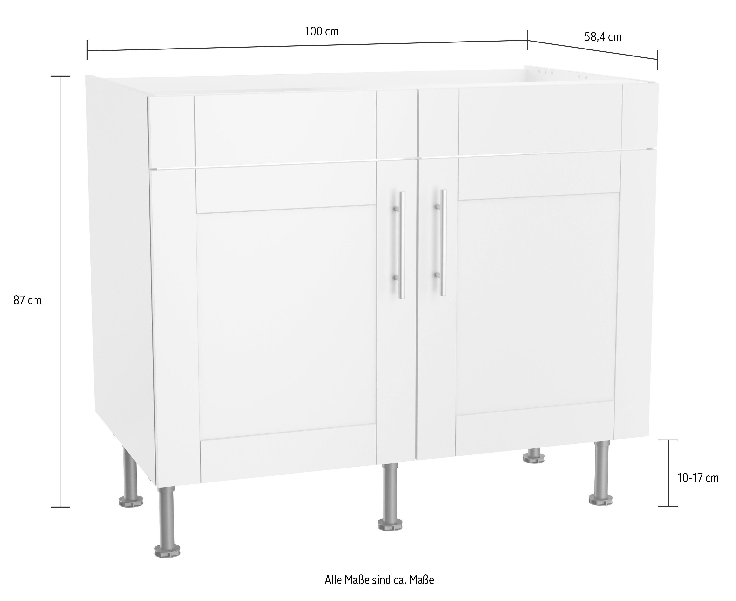 OPTIFIT Gootsteenkast Ahus Breedte 100 cm