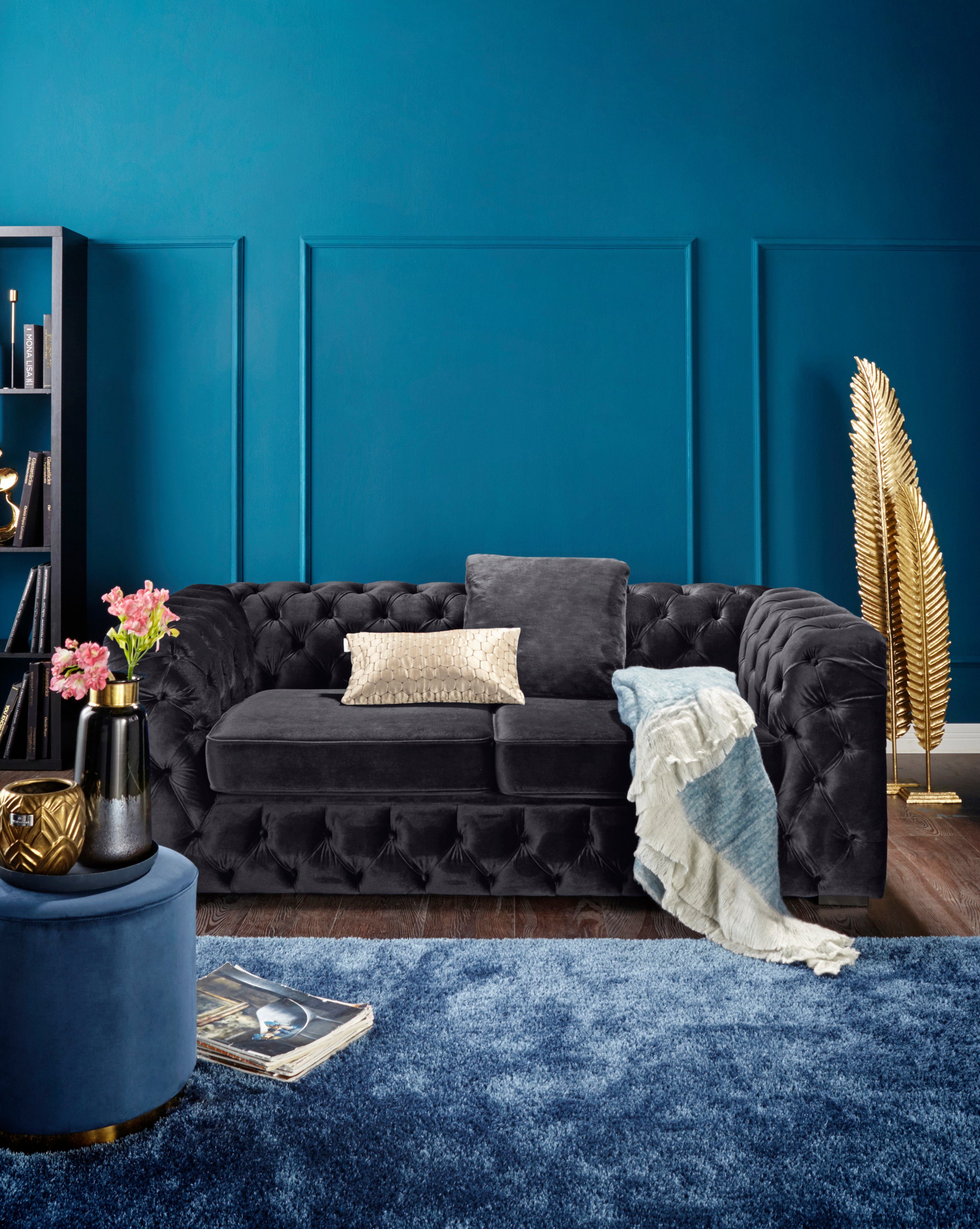 Guido Maria Kretschmer Home&Living Chesterfield-bank Kalina met klassieke chesterfield-capitonnage
