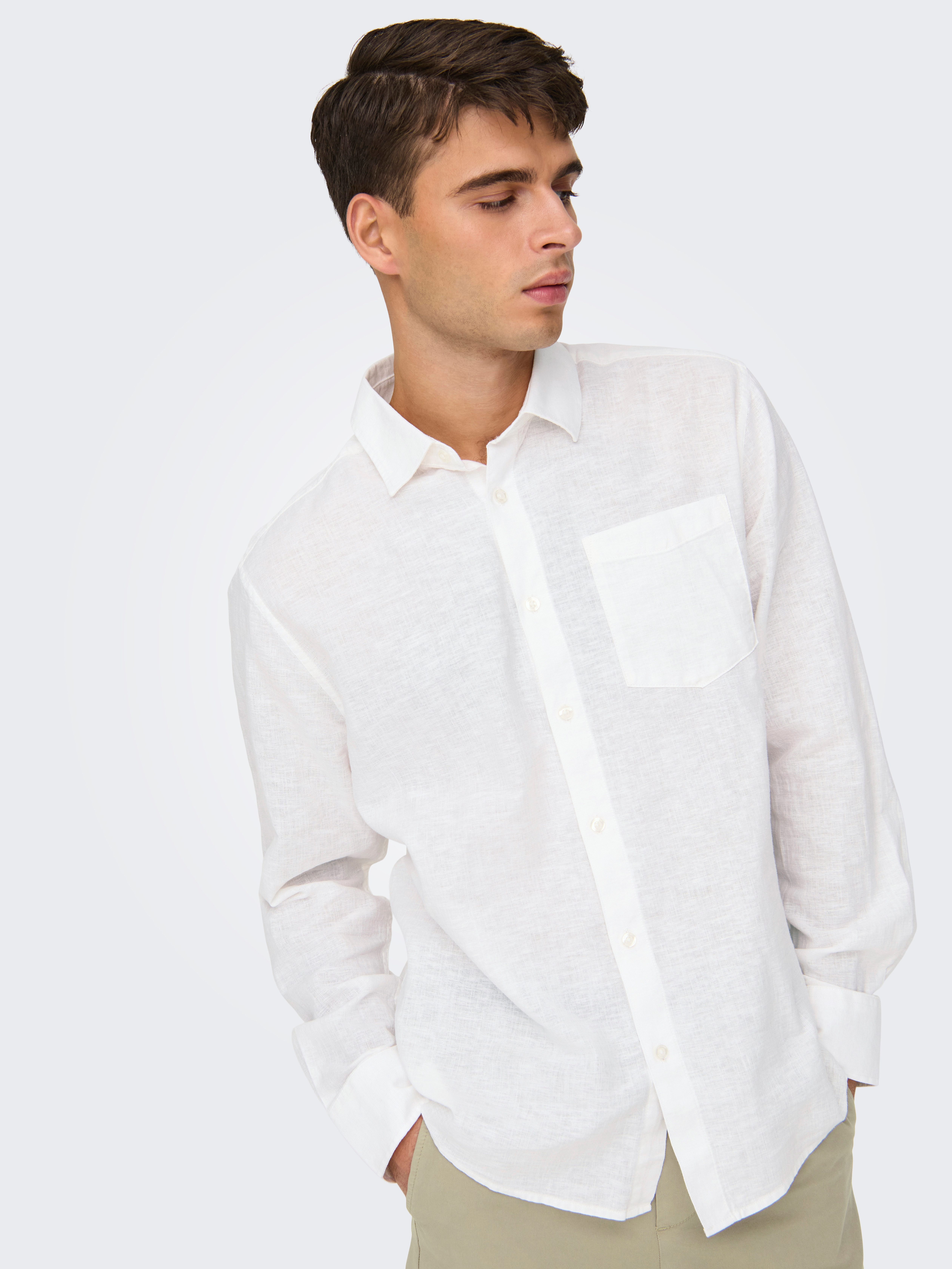 ONLY & SONS Overhemd met lange mouwen ONSCAIDEN LIFE REG LS 1 PKT SHIRT NOOS