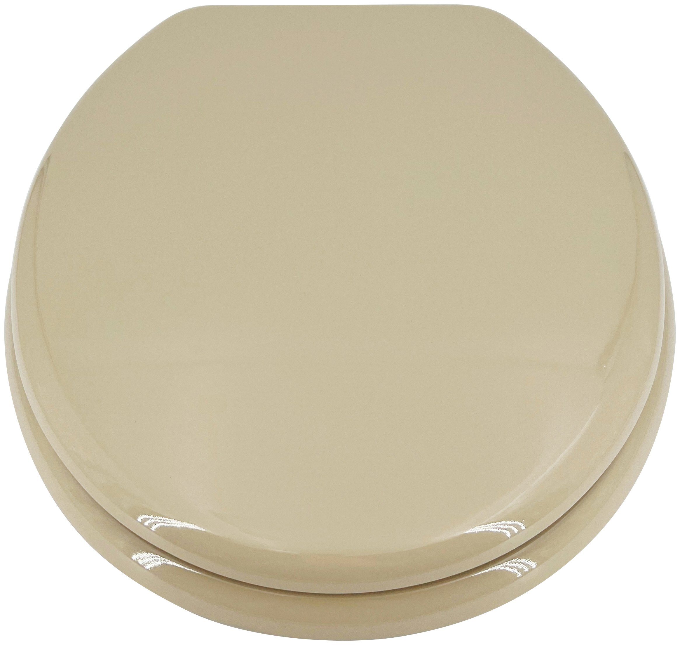 ADOB Toiletzitting uiterst stabiel, messing verchroomde scharnieren wc-brillen beige