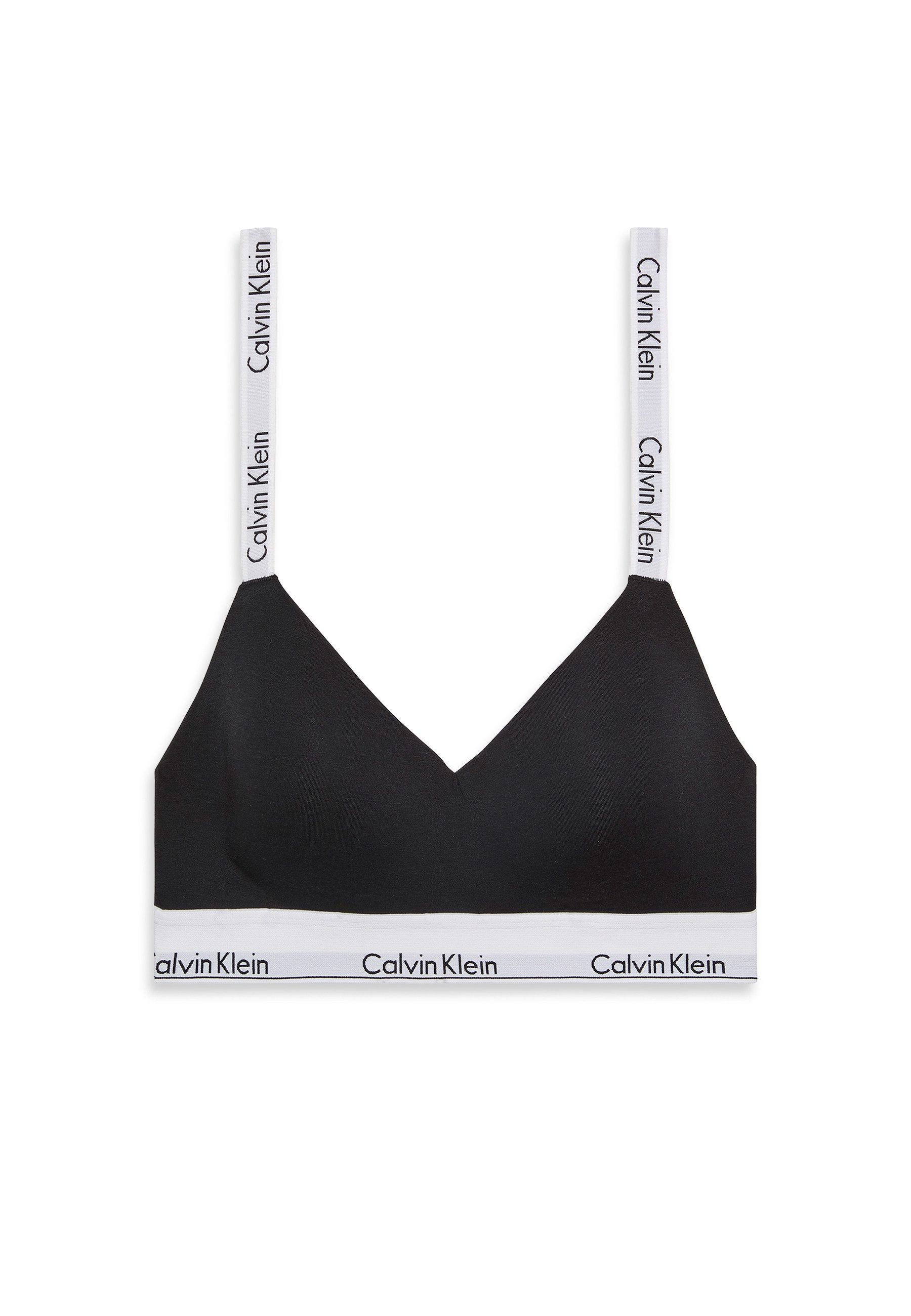 Calvin Klein Bralette LGHTLY LINED BRALETTE met een logo-opschrift