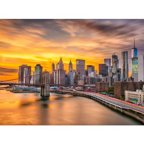 BMD fotobehang Manhattan Skyline Sunset
