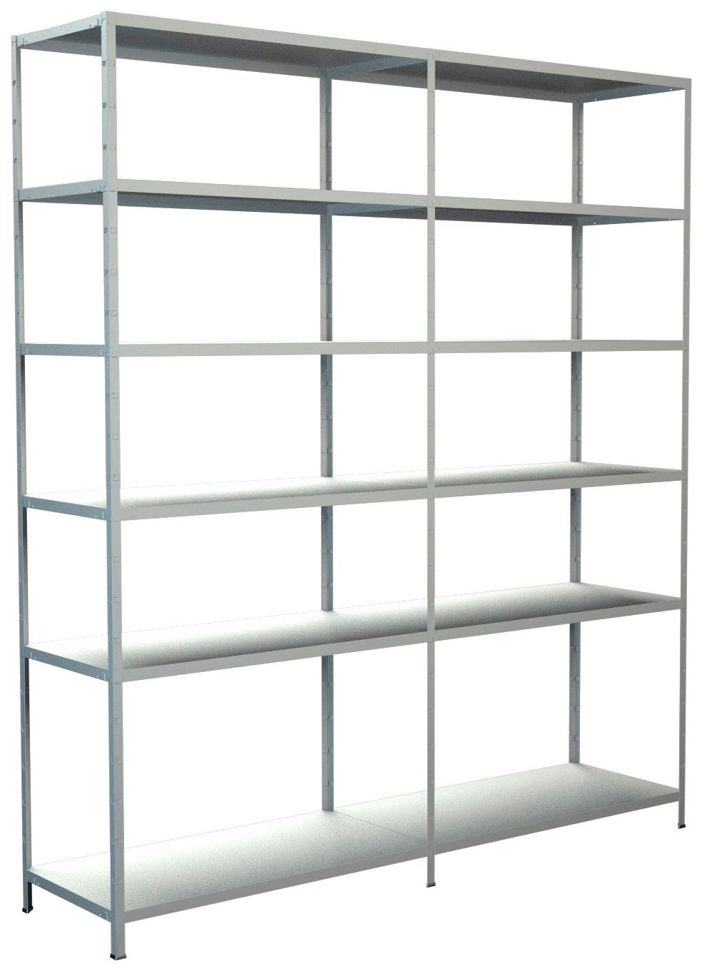 SCHULTE Regalwelt Stellingkast Montagesysteem basis- en aanbouwrek Metaal wit, 2300x2000x500 mm, 12 planken rekken wit