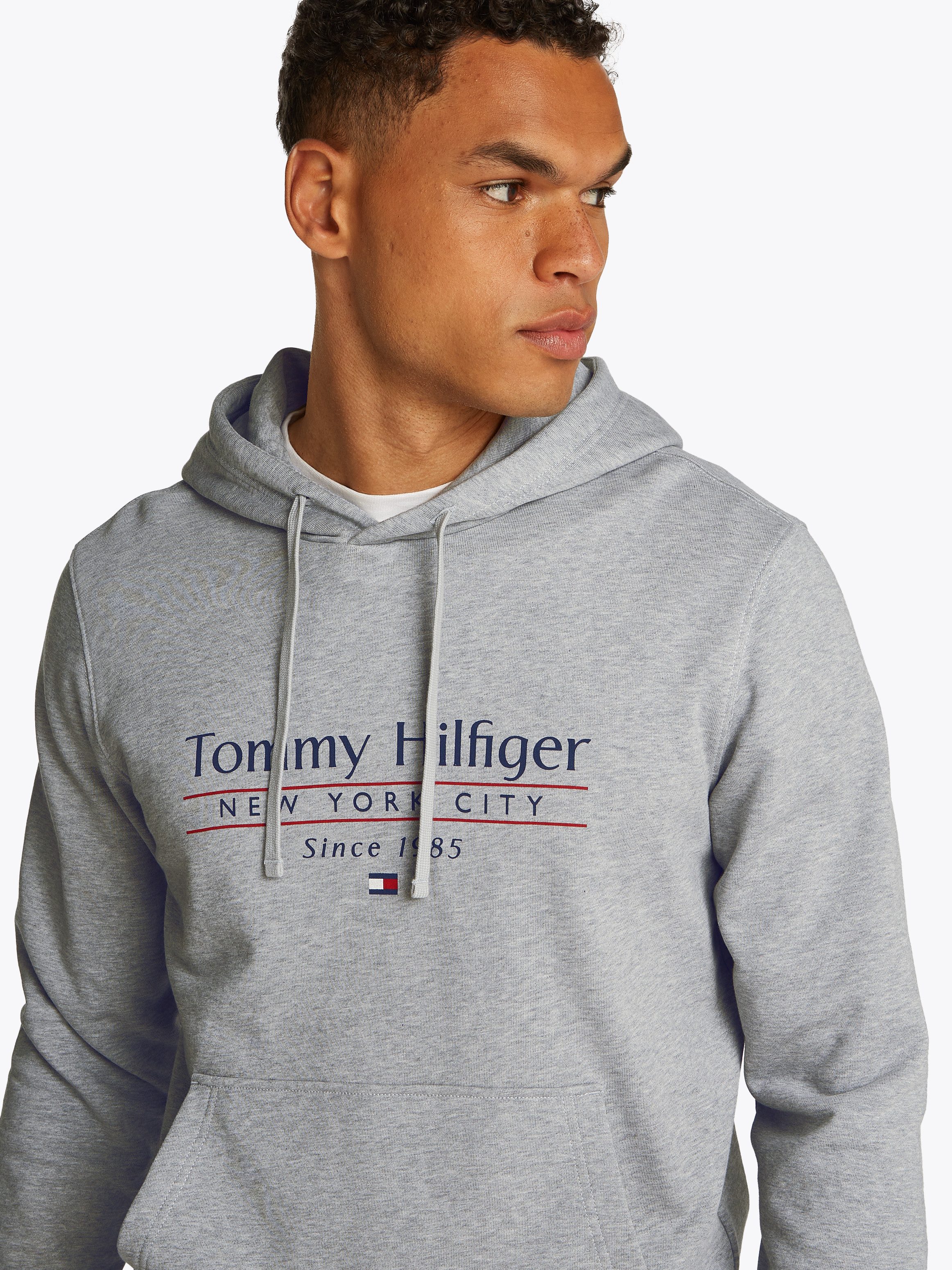 Tommy Hilfiger Hoodie HILFIGER CENTER STACK HOODY met grote meerkleurige print