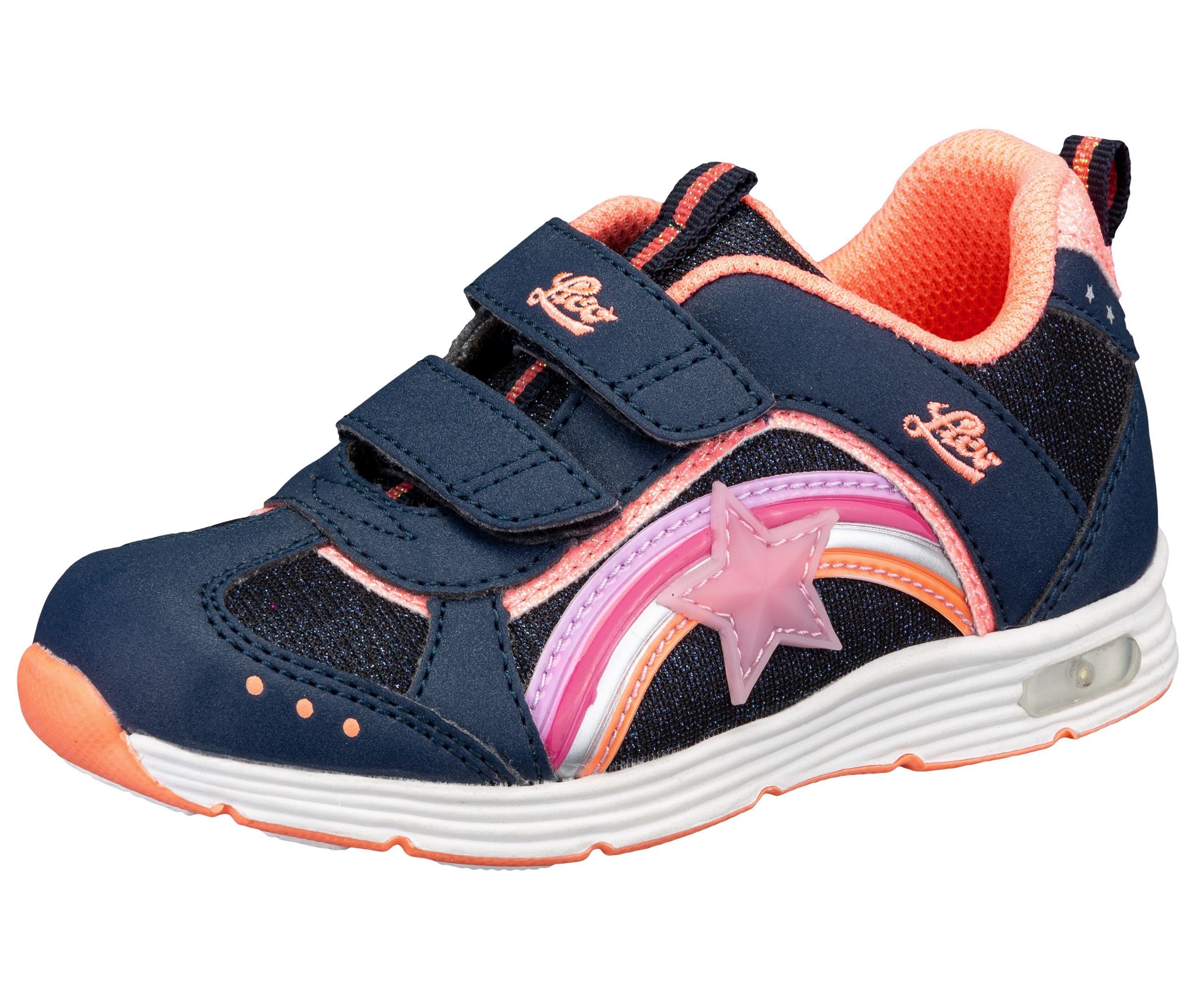 Lico Klittenbandschoenen Vrijetijdsschoenen Rainbow V Blinky meisjes schoenen maat 28 blauw