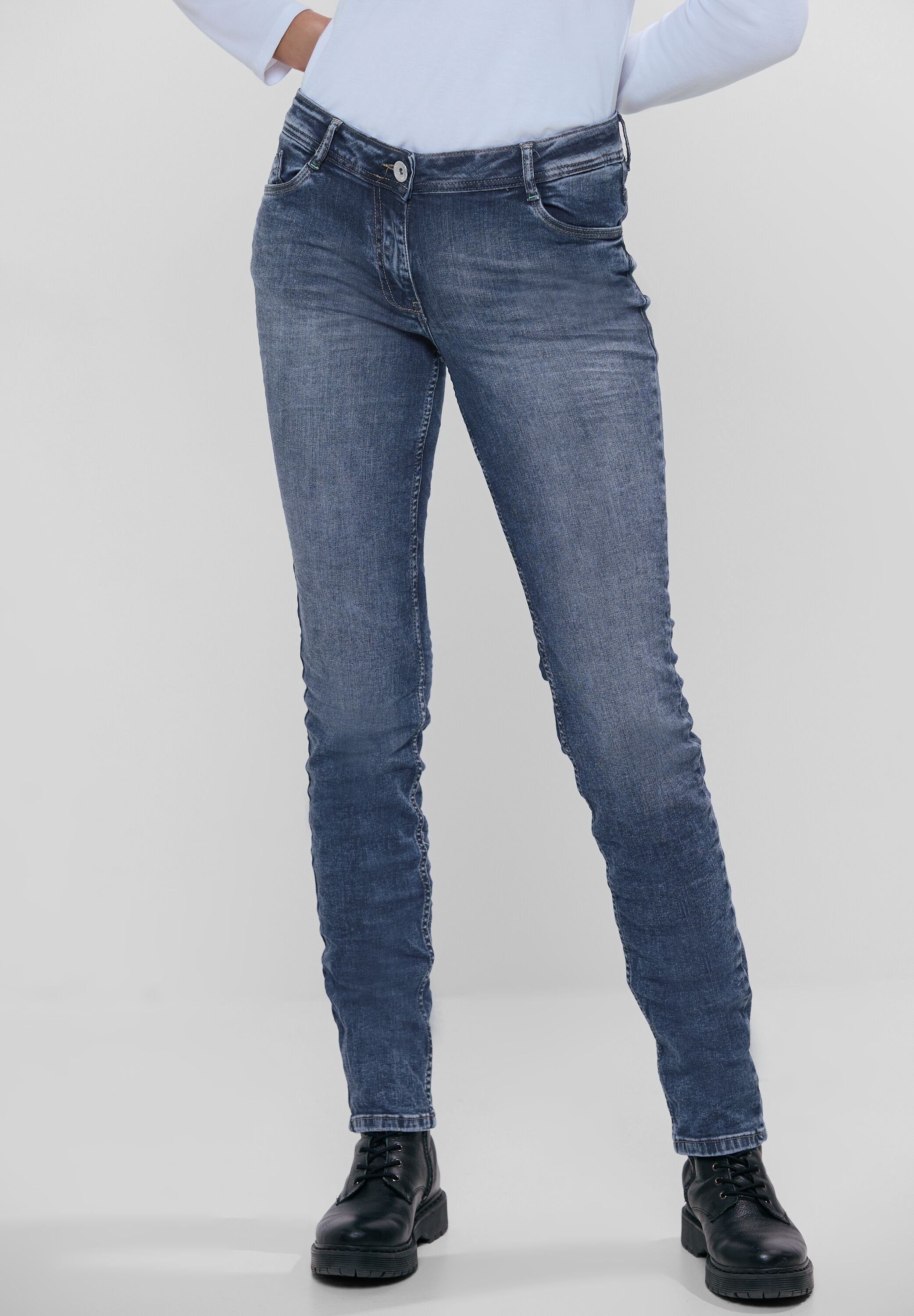 Cecil 5-pocket jeans Scarlett met elastaan en een prachtige wassing