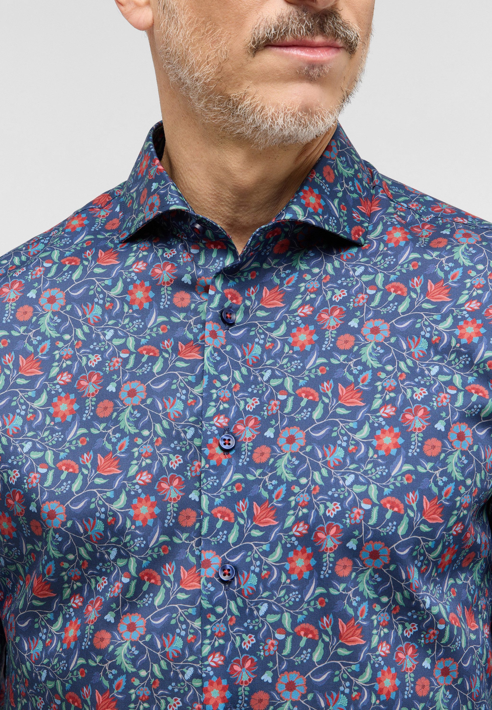 Eterna Overhemd met lange mouwen Slim fit NON IRON (strijkvrij)