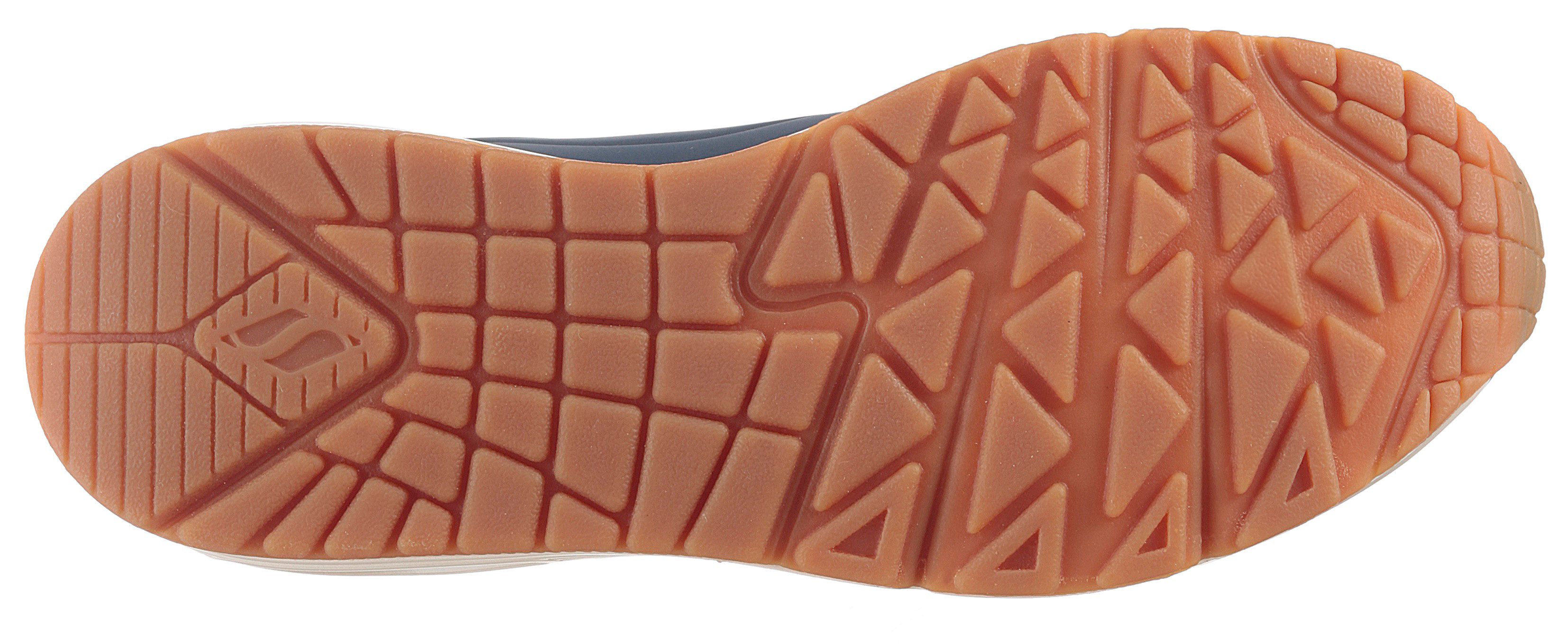 Skechers Slip-on sneakers UNO SHIMMER AWAY Slipper, vrijetijdsschoen, plateau sneaker met modieuze sleehak