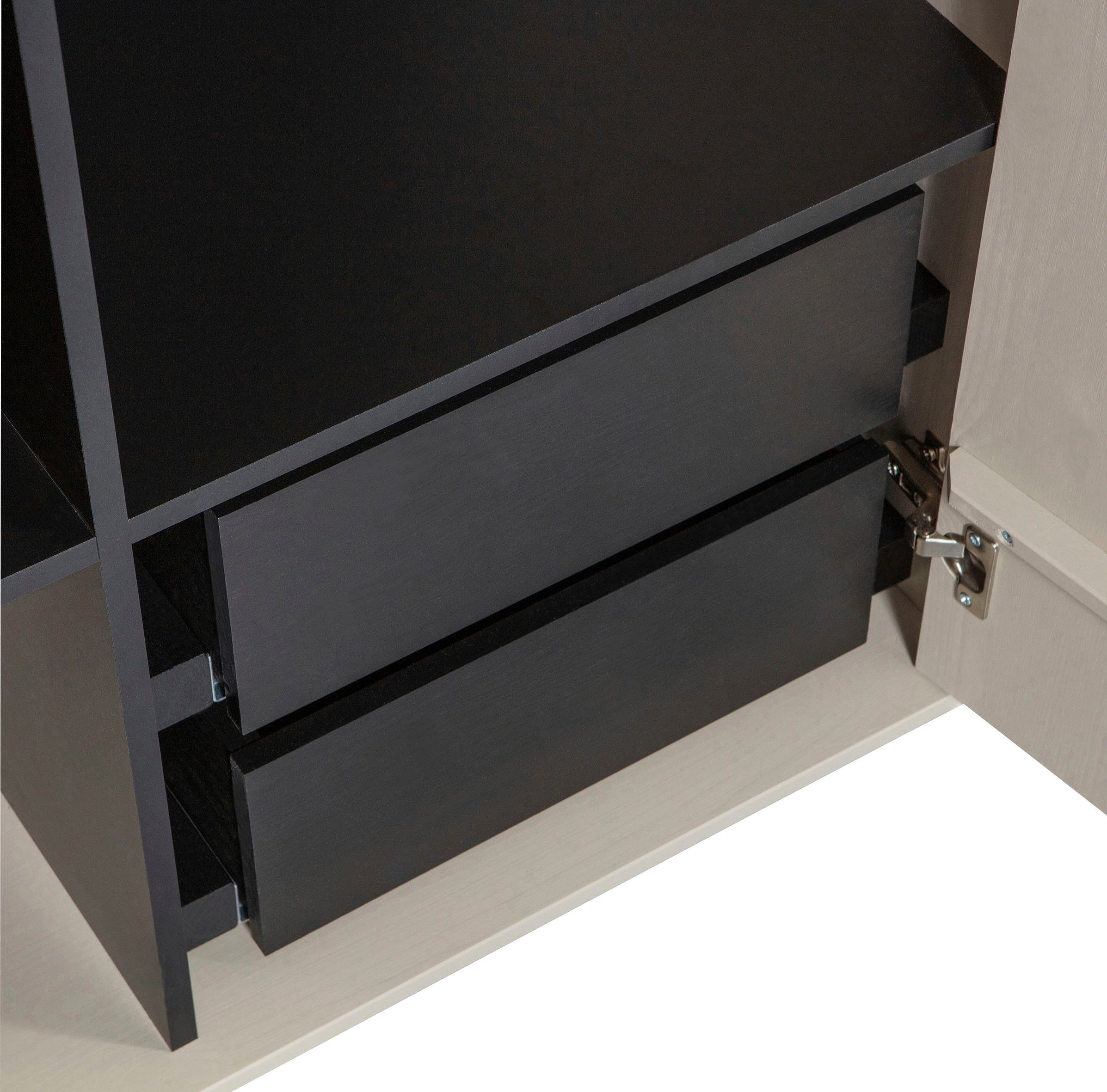 WOOOD Multifunctionele kast Daily garderobekast met push-to-open functie, hoogte 200 cm, breedte 50 of 100 cm