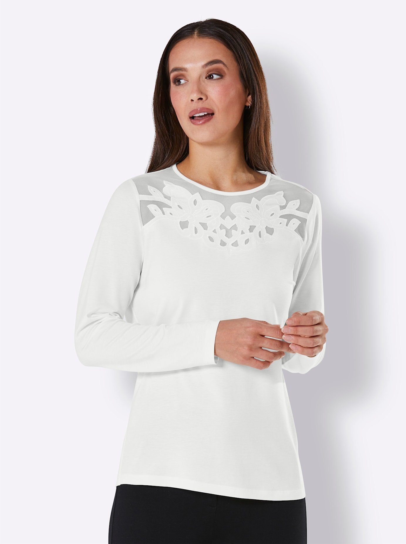 CREATION L PREMIUM Shirt met lange mouwen Lyocell-shirt (1-delig)