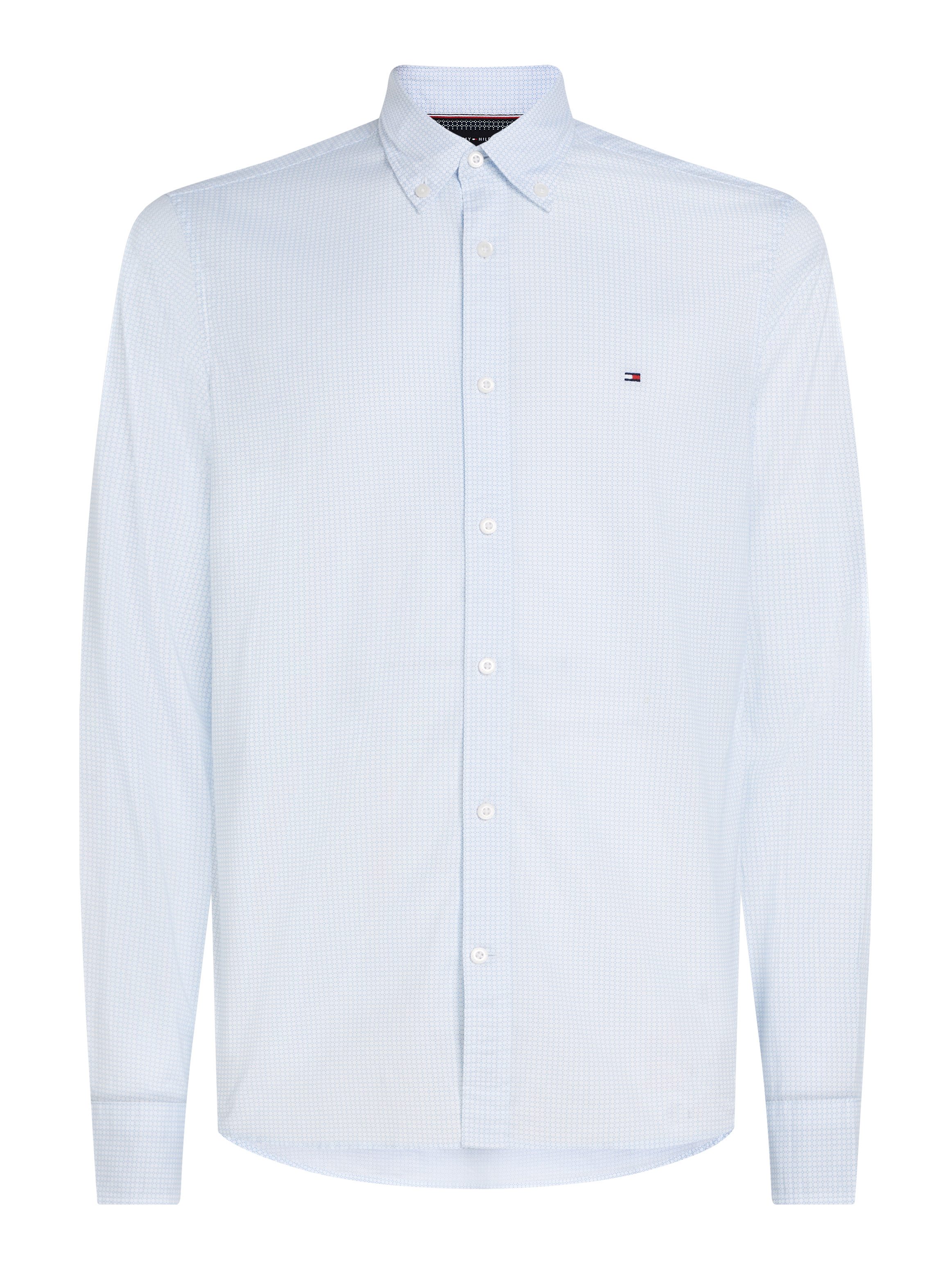 Tommy Hilfiger Businessoverhemd FLEX MICRO FOULARD SF SHIRT Met minimal-print, button-down-kraag