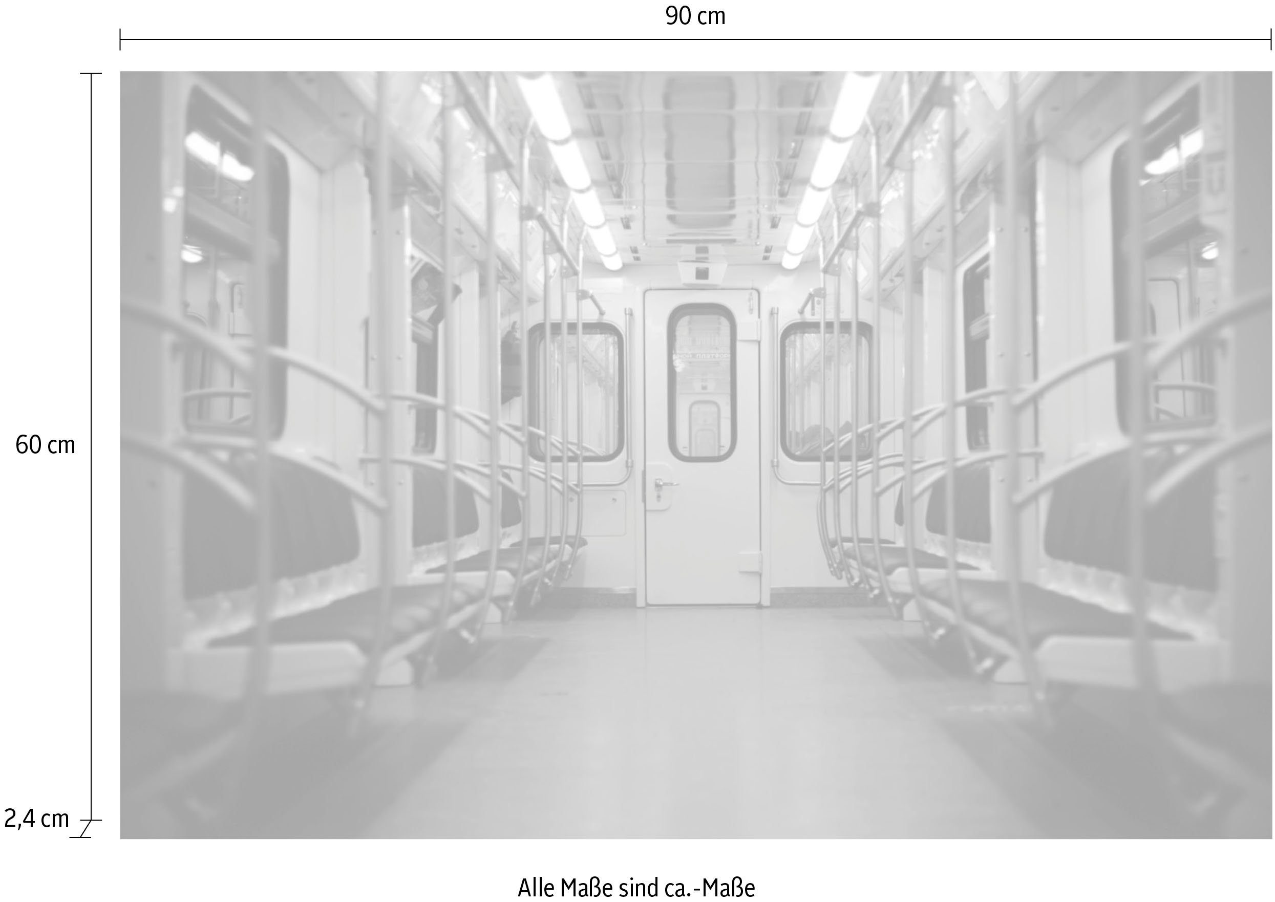 queence Artprint op acrylglas Trein aan de binnenkant Fine Art-print in galeriekwaliteit