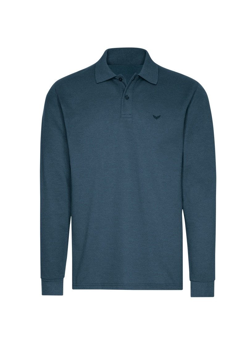 Trigema Poloshirt TRIGEMA lange mouw poloshirt met mouwboorden (1-delig)