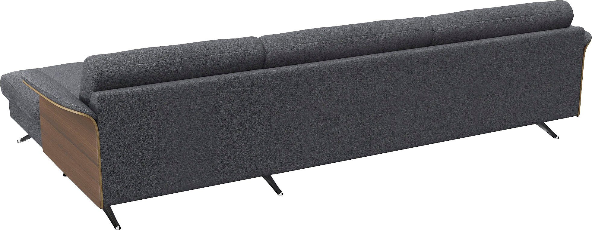 FLEXLUX Hoekbank Glow designbank, comfortabel en comfortabel door hoogwaardige zitconstructie