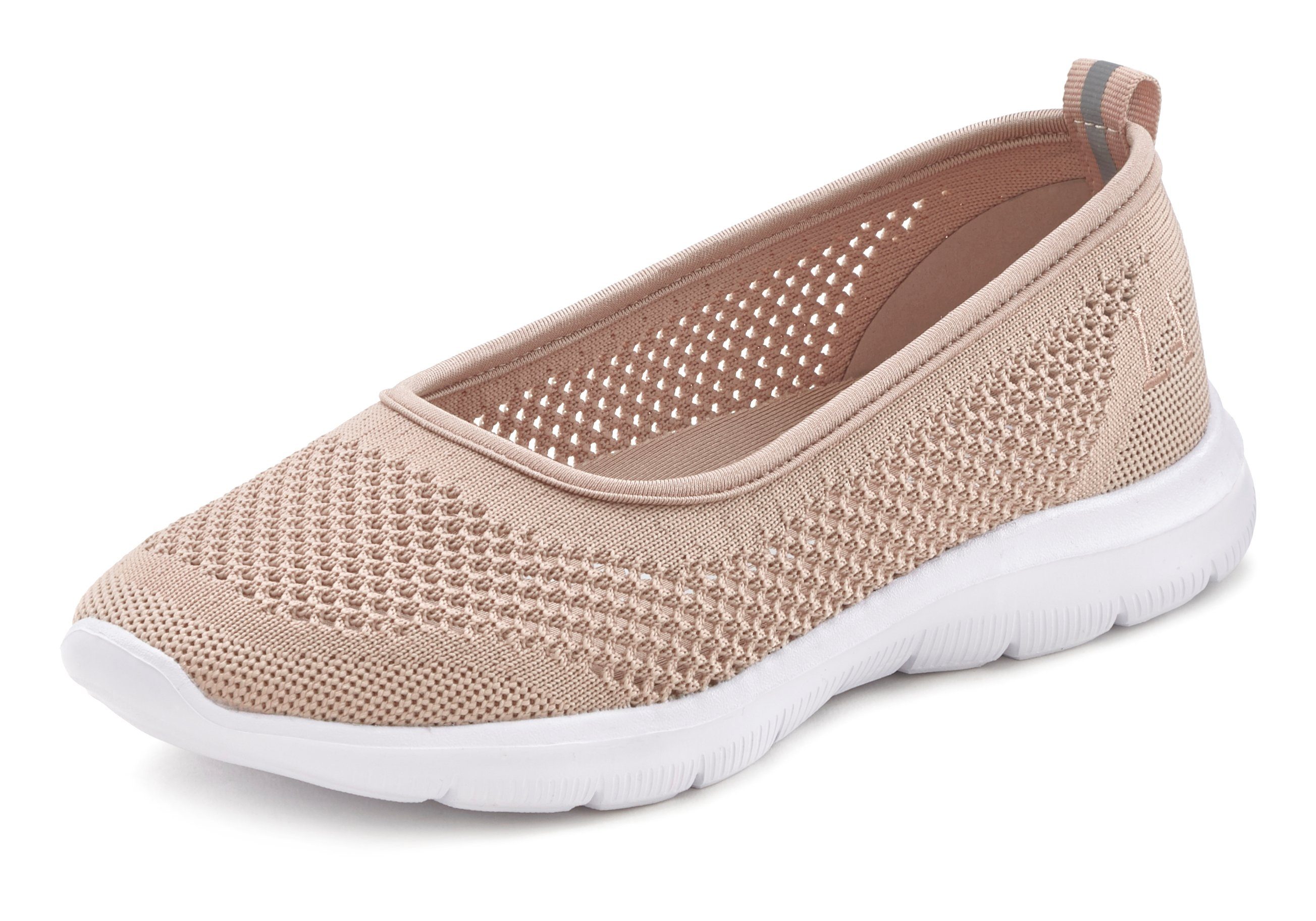 Lascana Sneaker-ballerina’s ultralichte slipper, slip-on sneaker, vrijetijdsschoen vegan