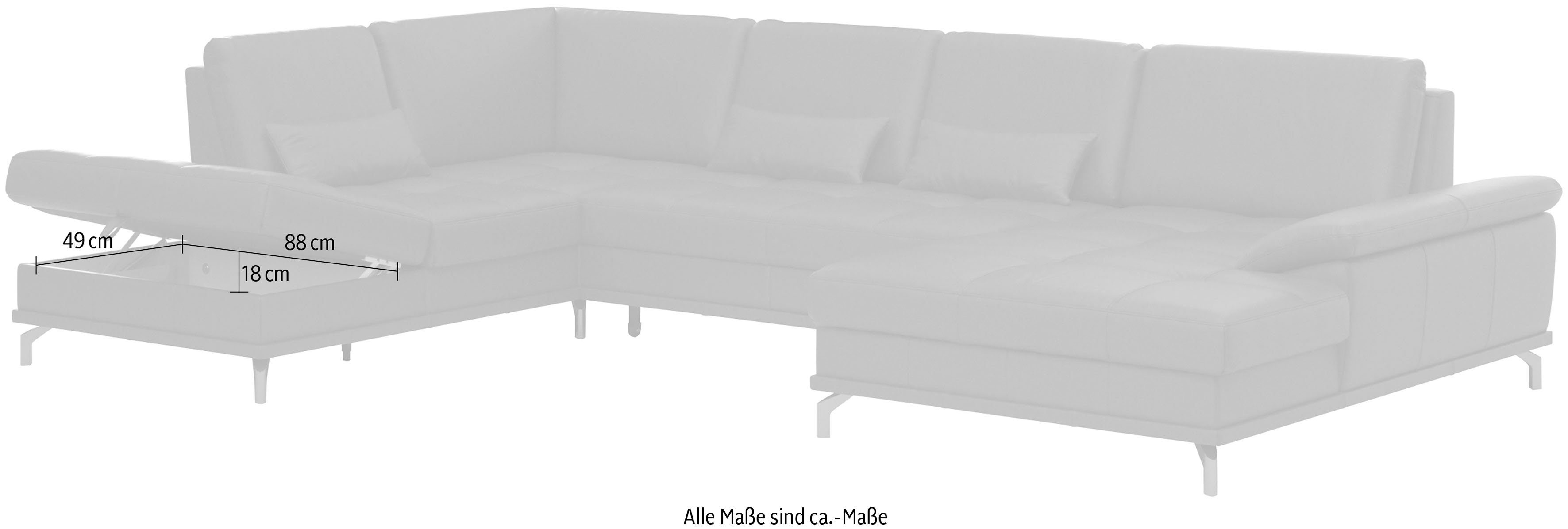 Places of Style Zithoek Costello U-vorm, met zitdiepteverstelling, armleuningverstelling en