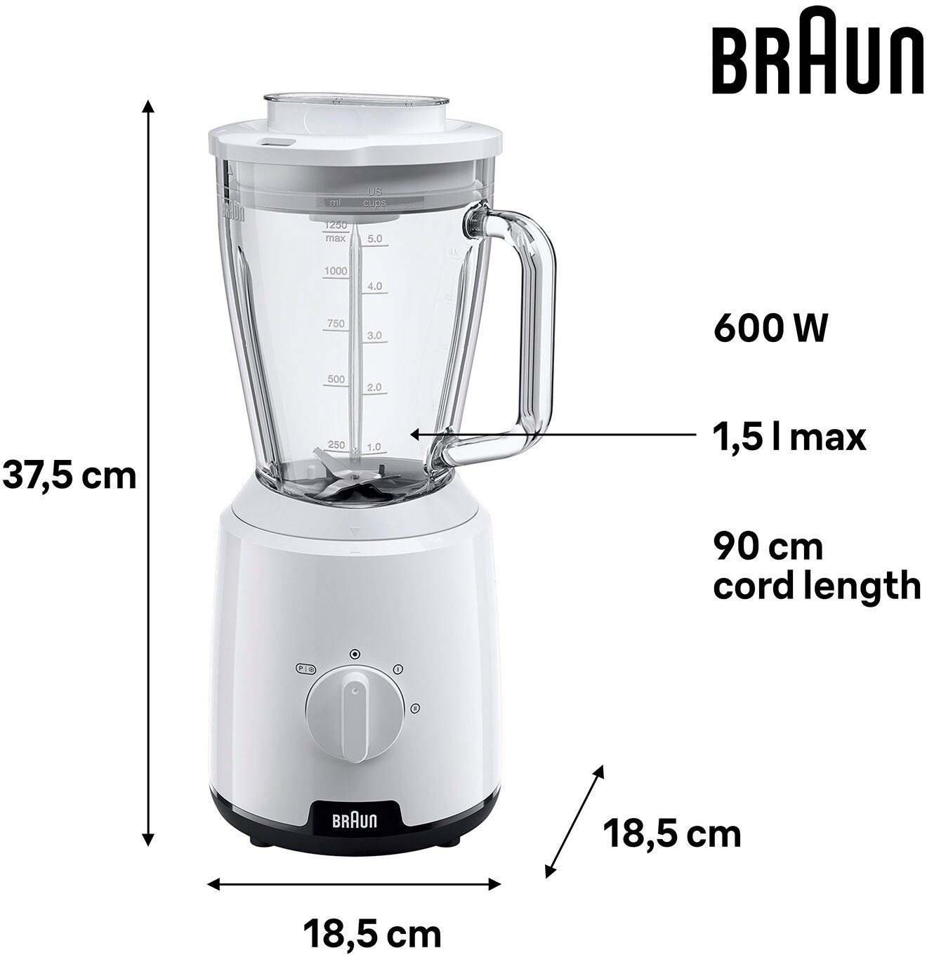 Braun Blender PowerBlend 1 JB 1050 WH