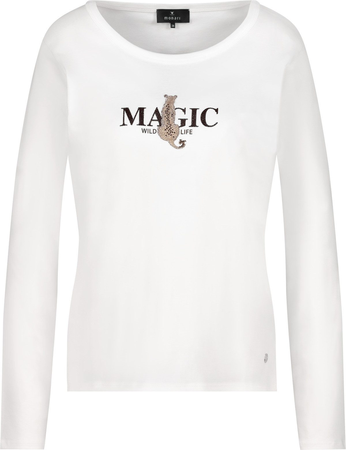 Monari Shirt met lange mouwen Shirt Leo + Tekst