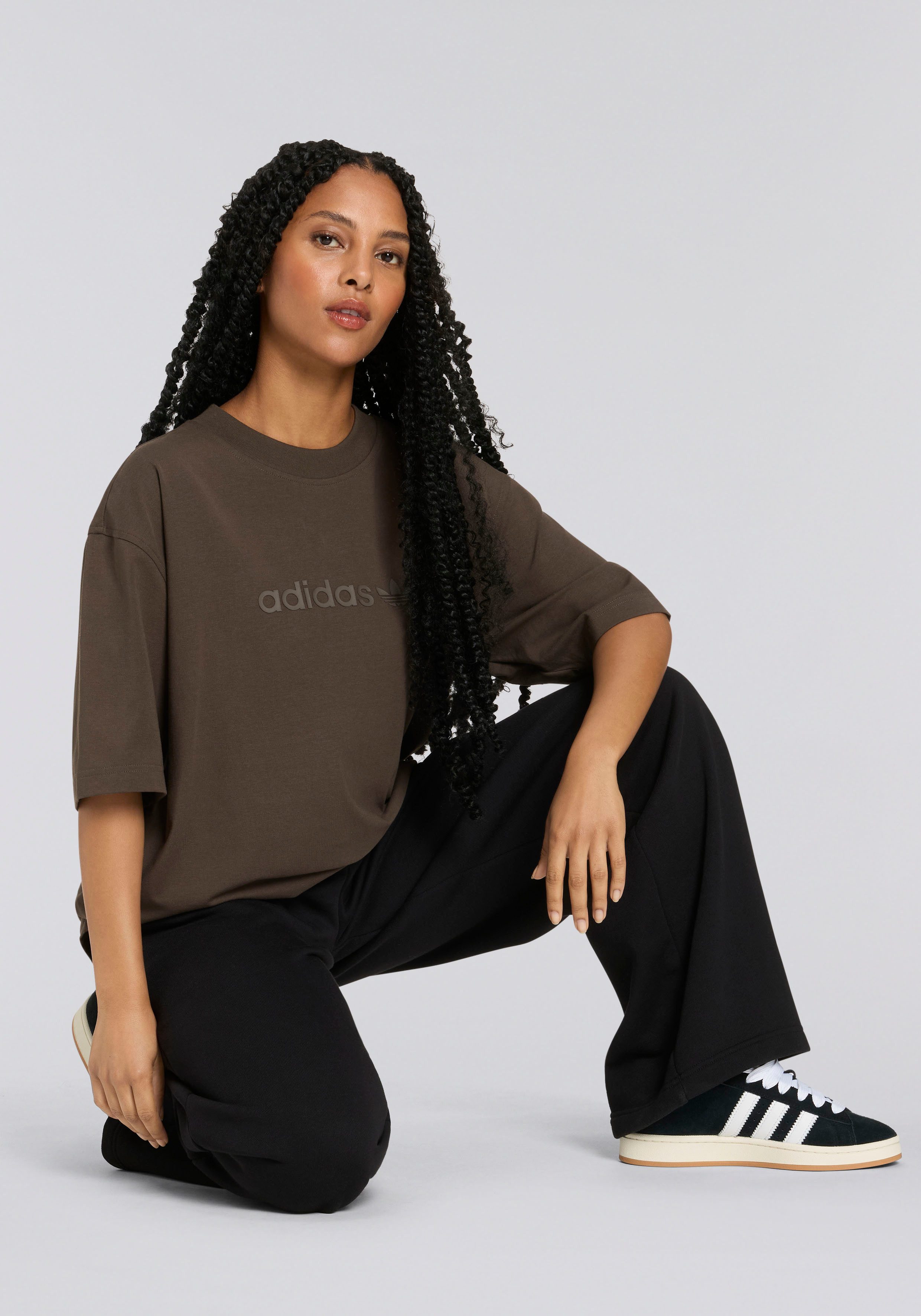 adidas Originals T-shirt ESS LIN TEE OS Oversize-pasvorm, casual stijl