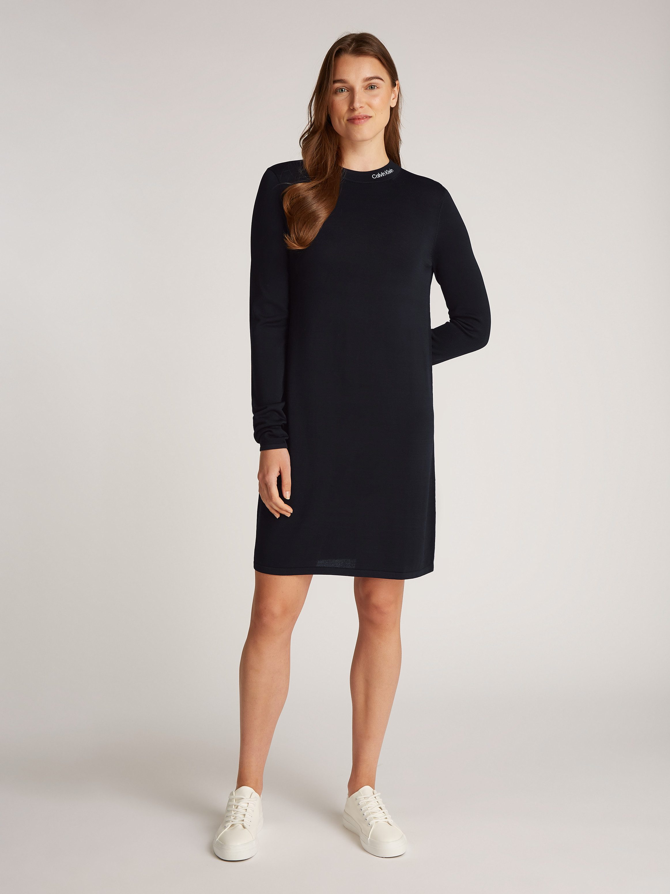 Calvin Klein Maxi-jurk SMOOTH YARN SWEATER DRESS