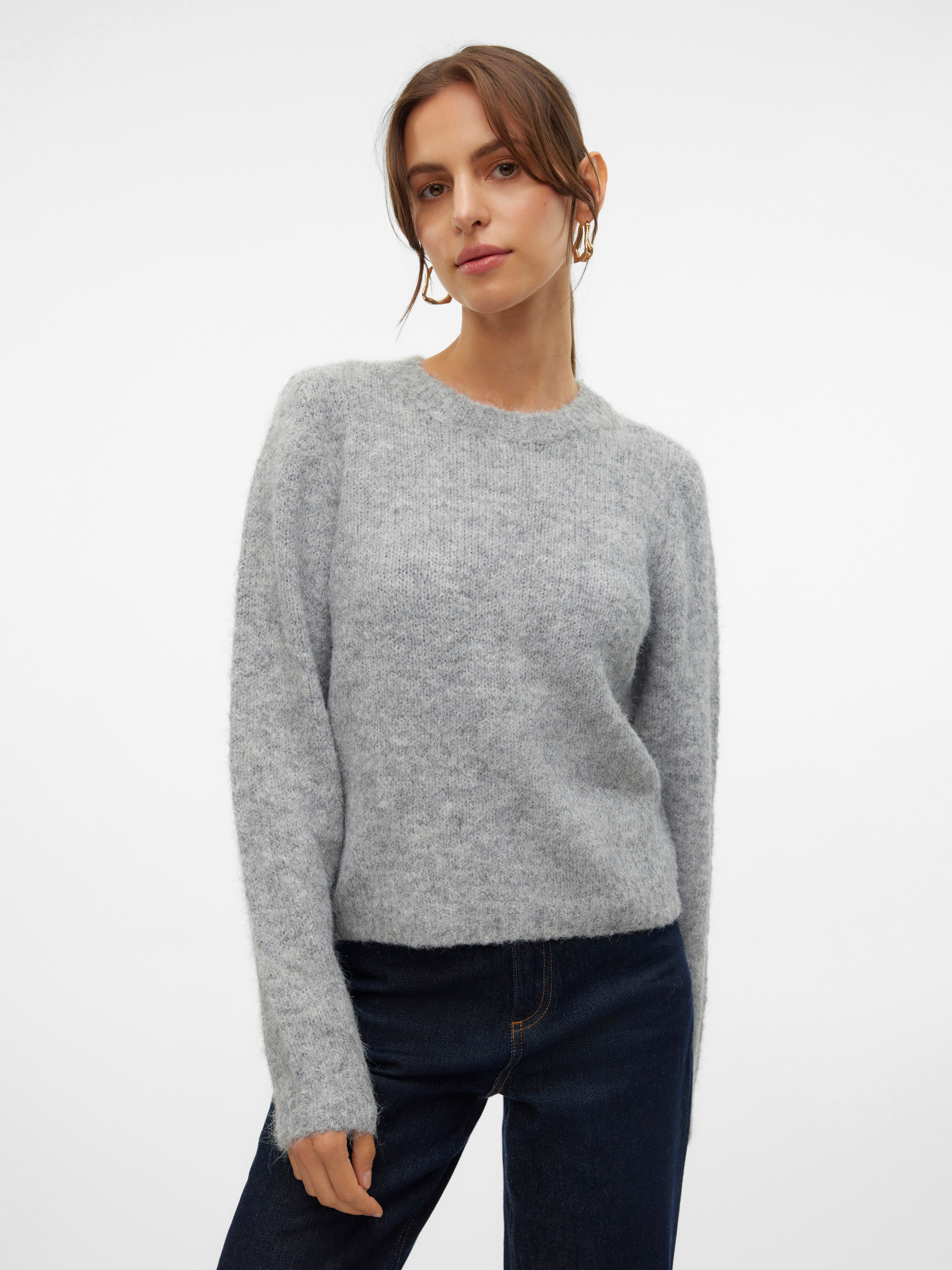 Vero Moda Gebreide trui VMNOVAH LS O-NECK PULLOVER GA NOOS