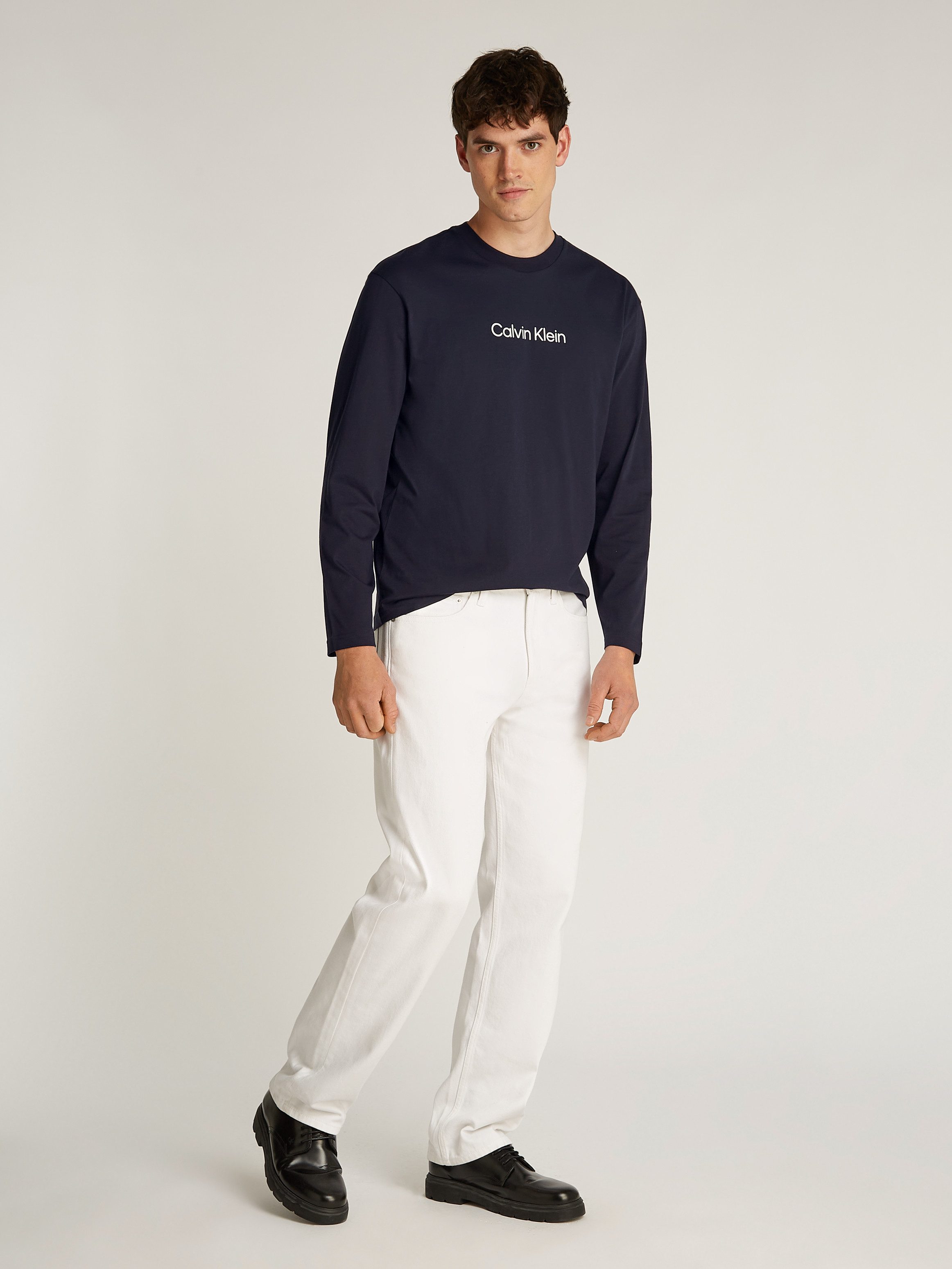 Calvin Klein Shirt met lange mouwen HERO LOGO LS T-SHIRT met een logo-opschrift