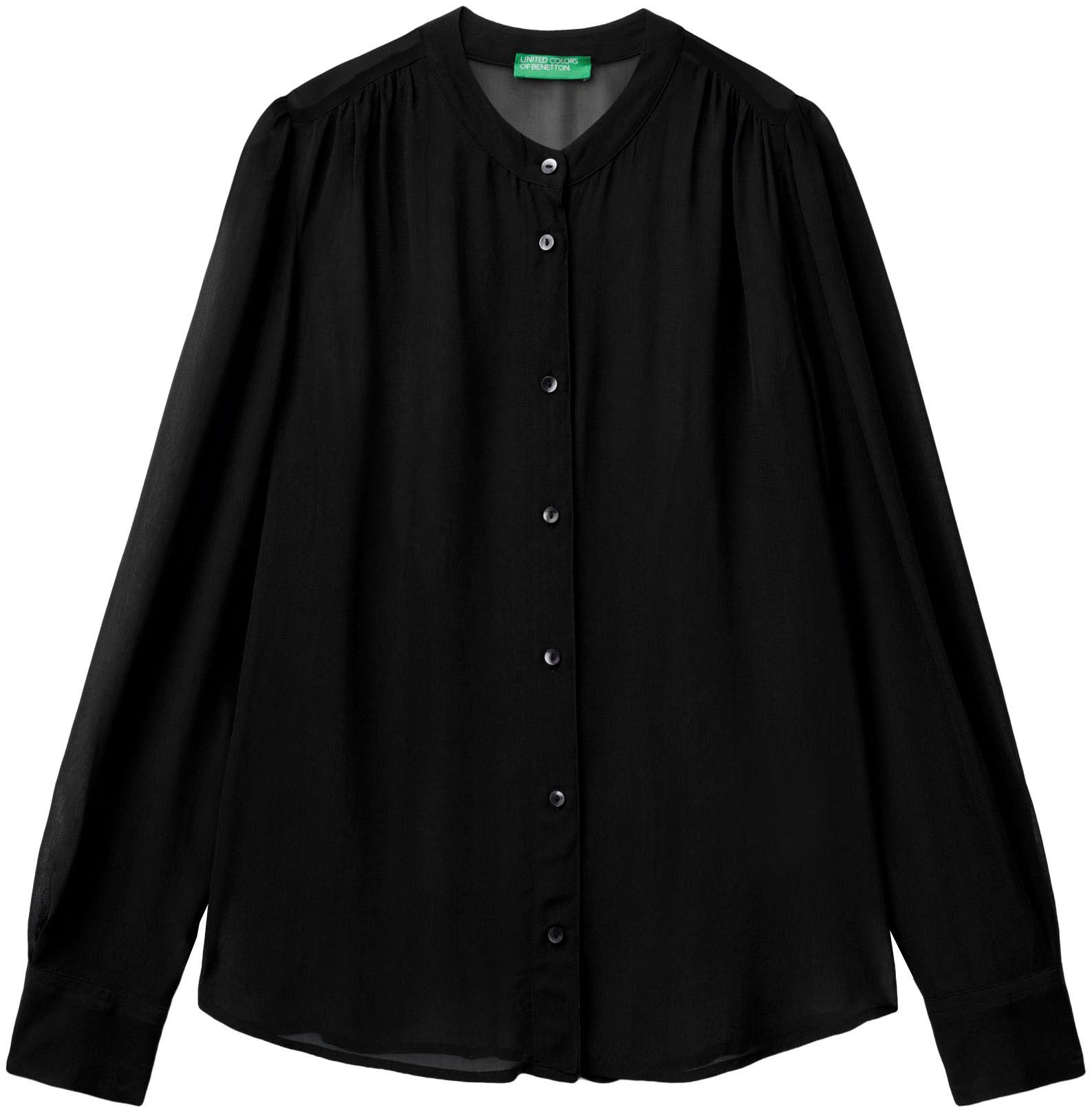 United Colors of Benetton Overhemd met lange mouwen met elegante staande kraag