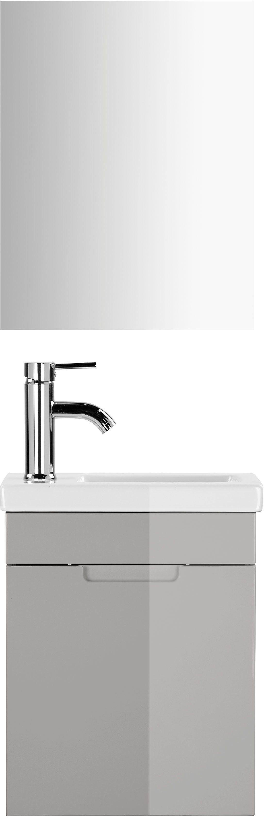 welltime Badkamerserie Lund gastenbadkamer set gastentoilet wastafelmeubelset (complete set)