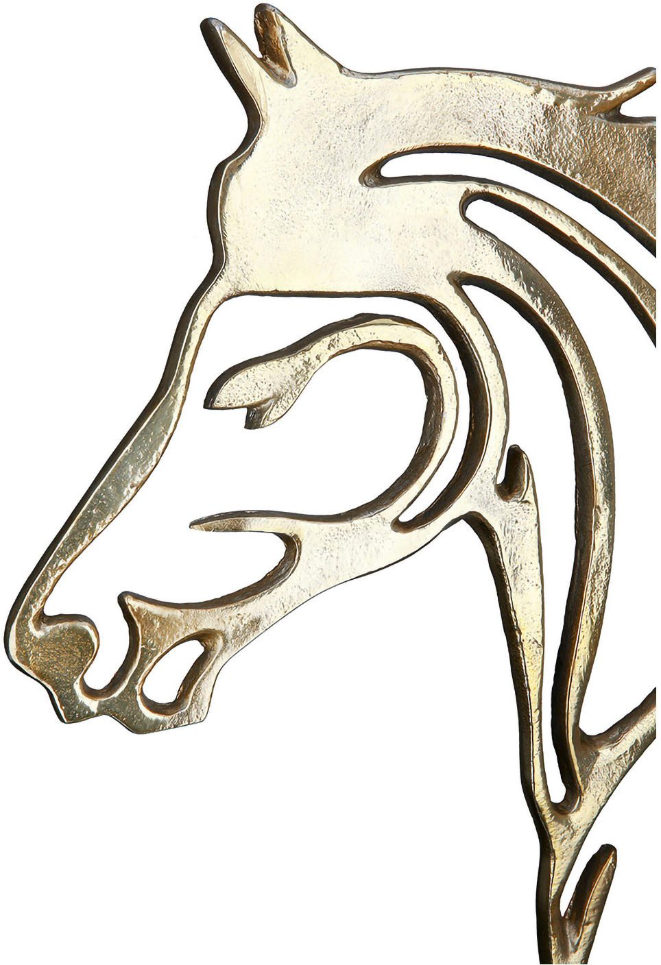 GILDE Decoratief object Paardenhoofd op basis (1 stuk)