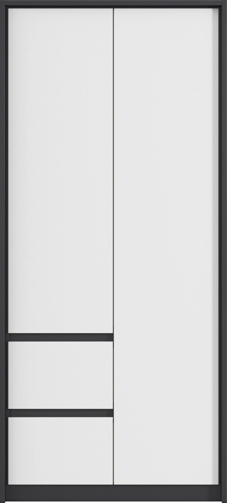 rauch Draaideurkast Mainz met passe-partout optioneel met verlichting, buitendeuren met push-to-openfunctie