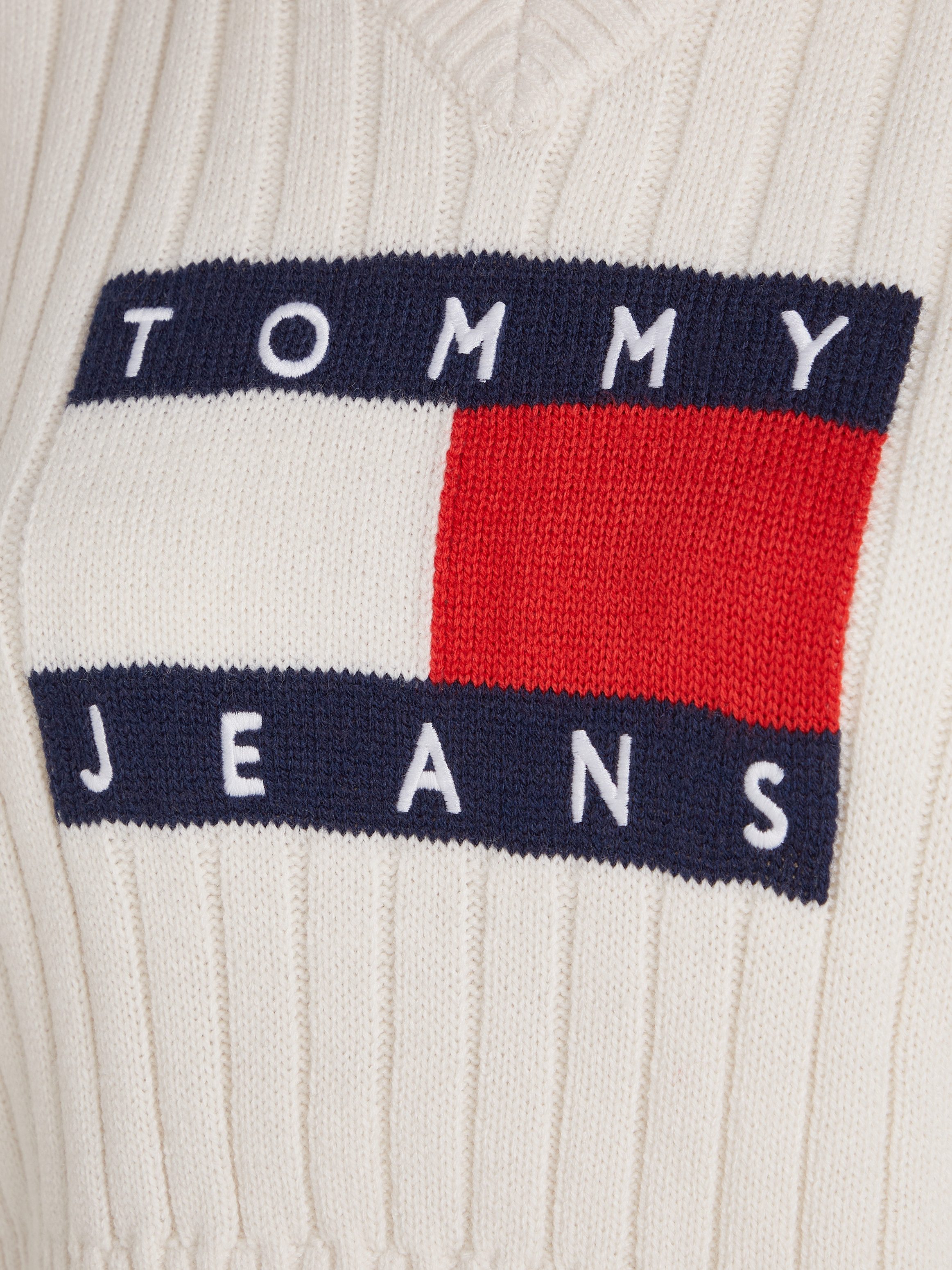 TOMMY JEANS Gebreide trui TJW VNCK CENTER FLAG SWEATER EXT