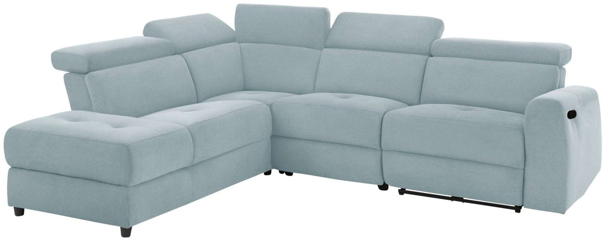 Home affaire Hoekbank Sentrano, L-vorm, 273 cm, man. of electr. relaxfunctie en usb/kopverstelling