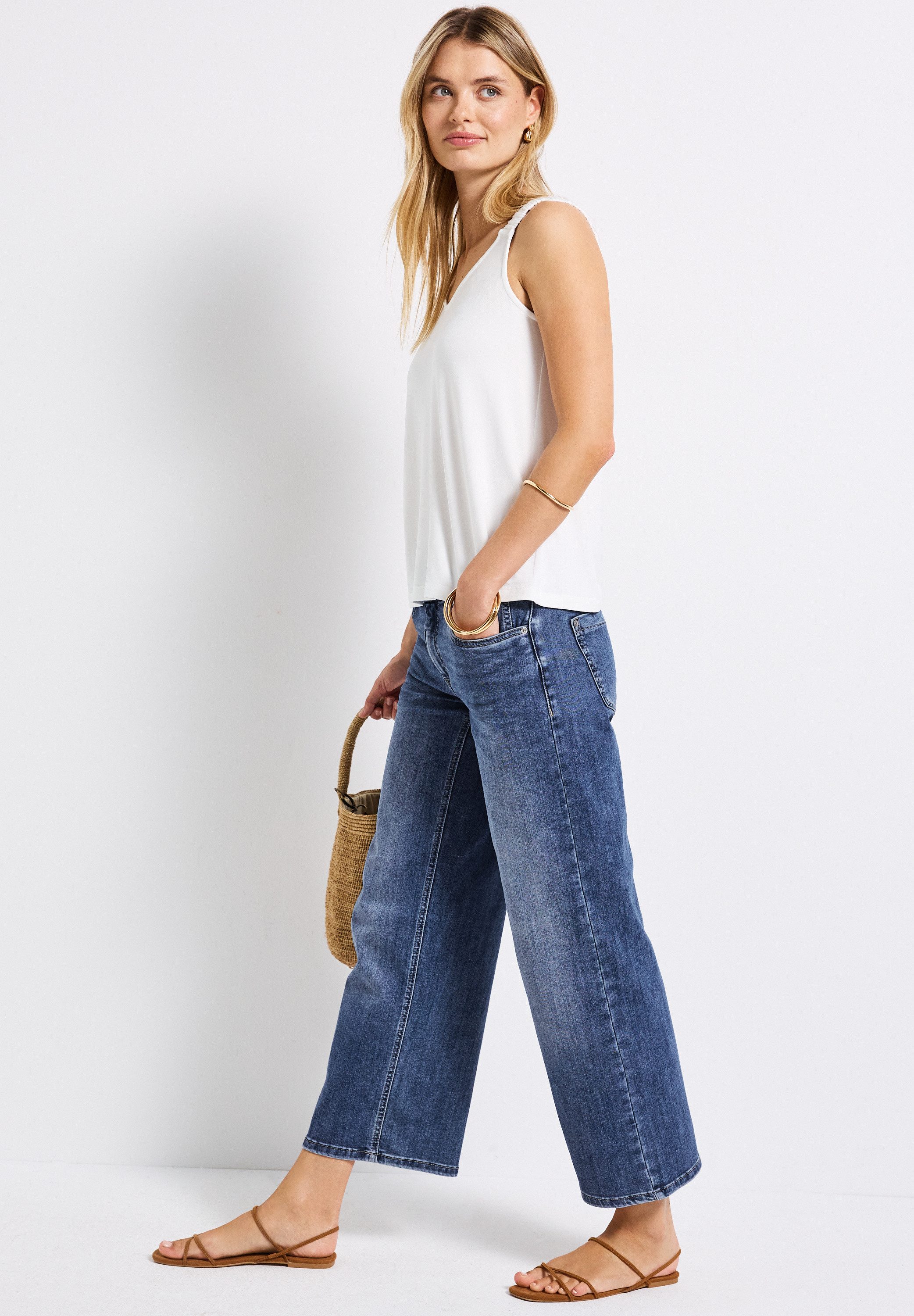 STREET ONE Wijde jeans in five-pocketsstijl