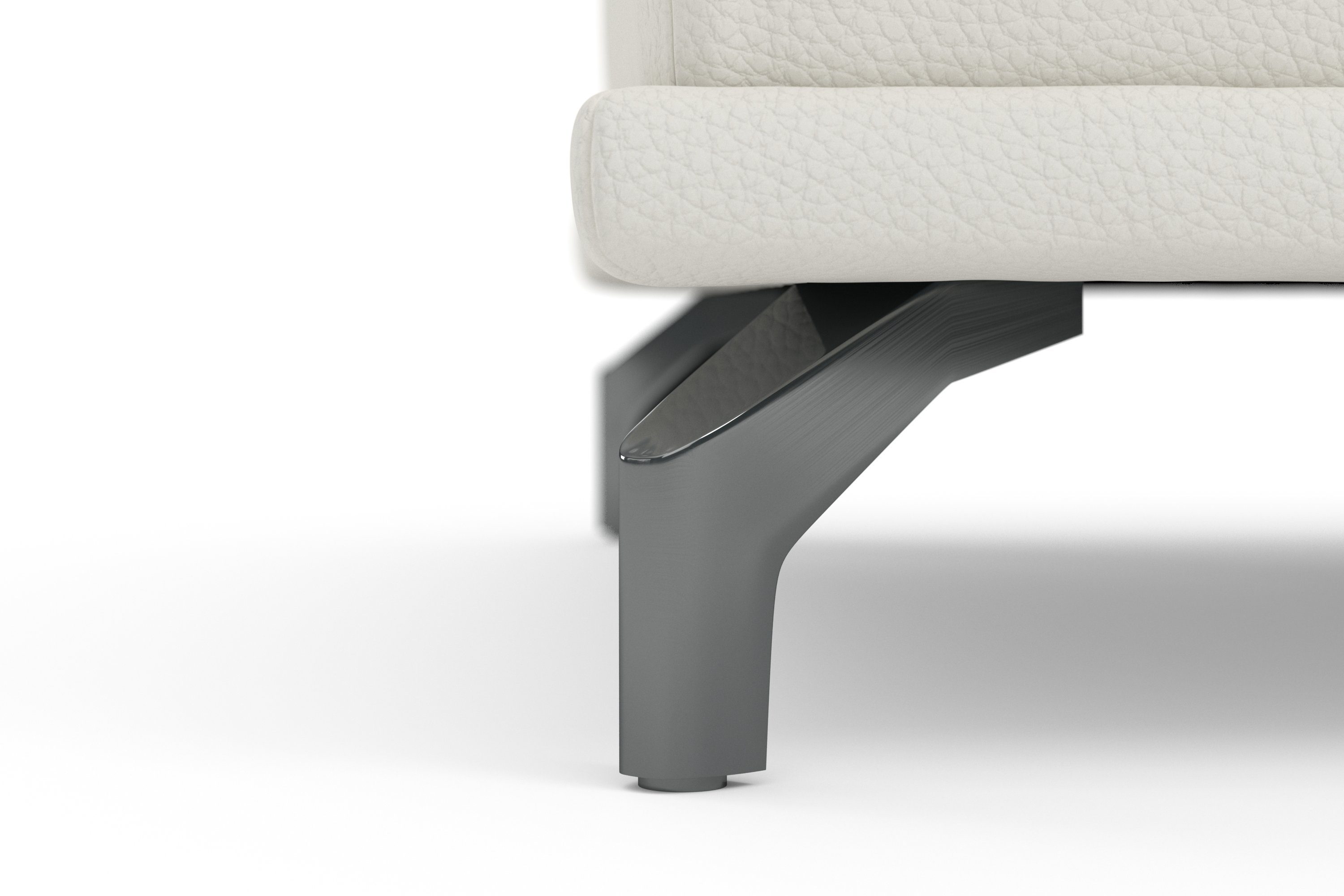 Places of Style Hocker Costello passend bij de serie, edele metalen voeten