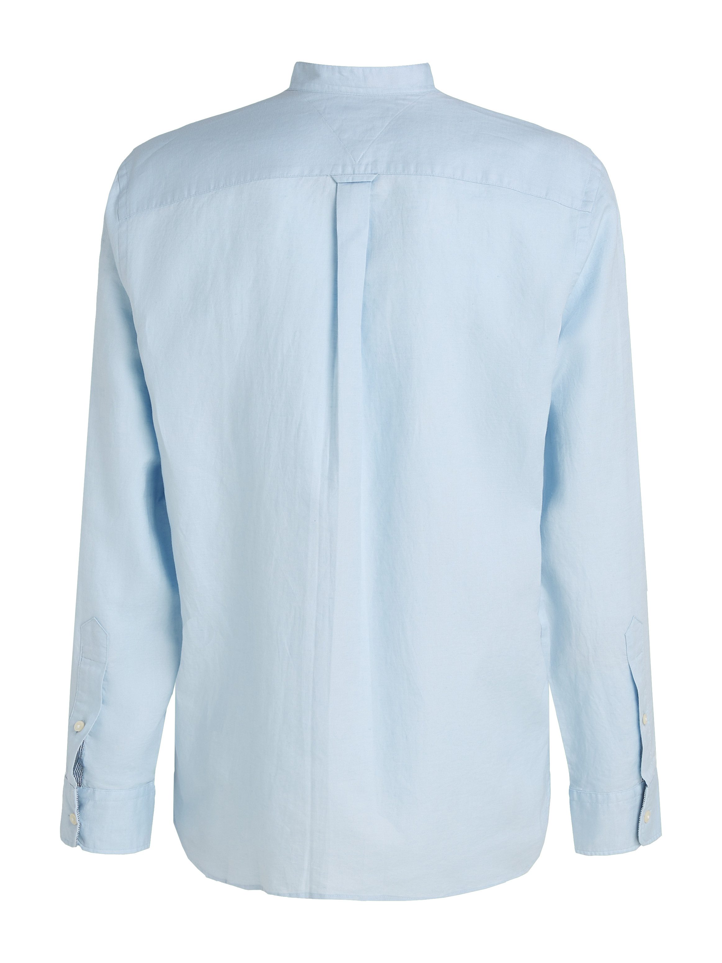 Tommy Hilfiger Overhemd met lange mouwen LINEN BLEND MAO COLLAR SHIRT