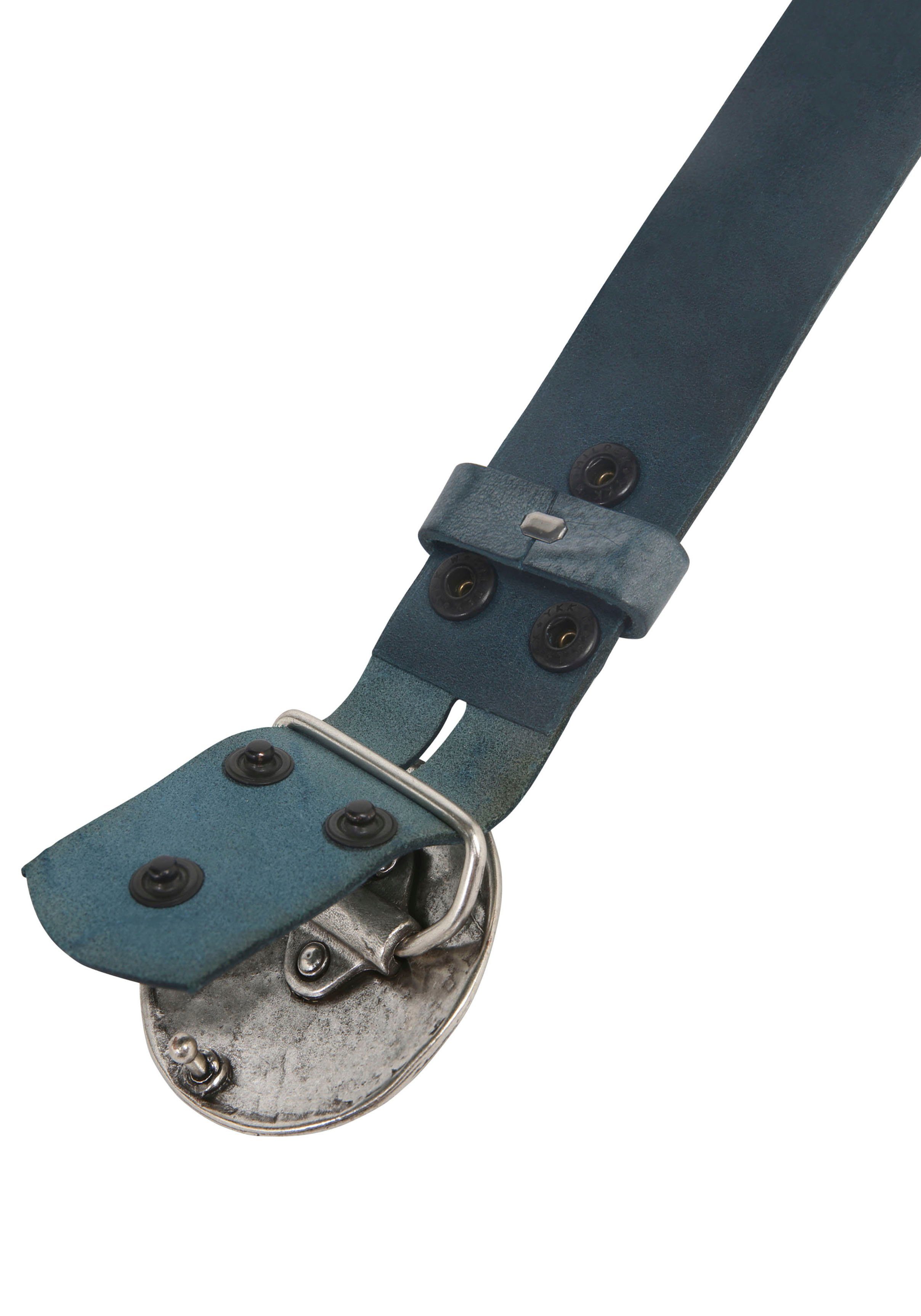 RETTUNGSRING by showroom 019° Leren riem met verwisselbare sluiting "zeewier rond"