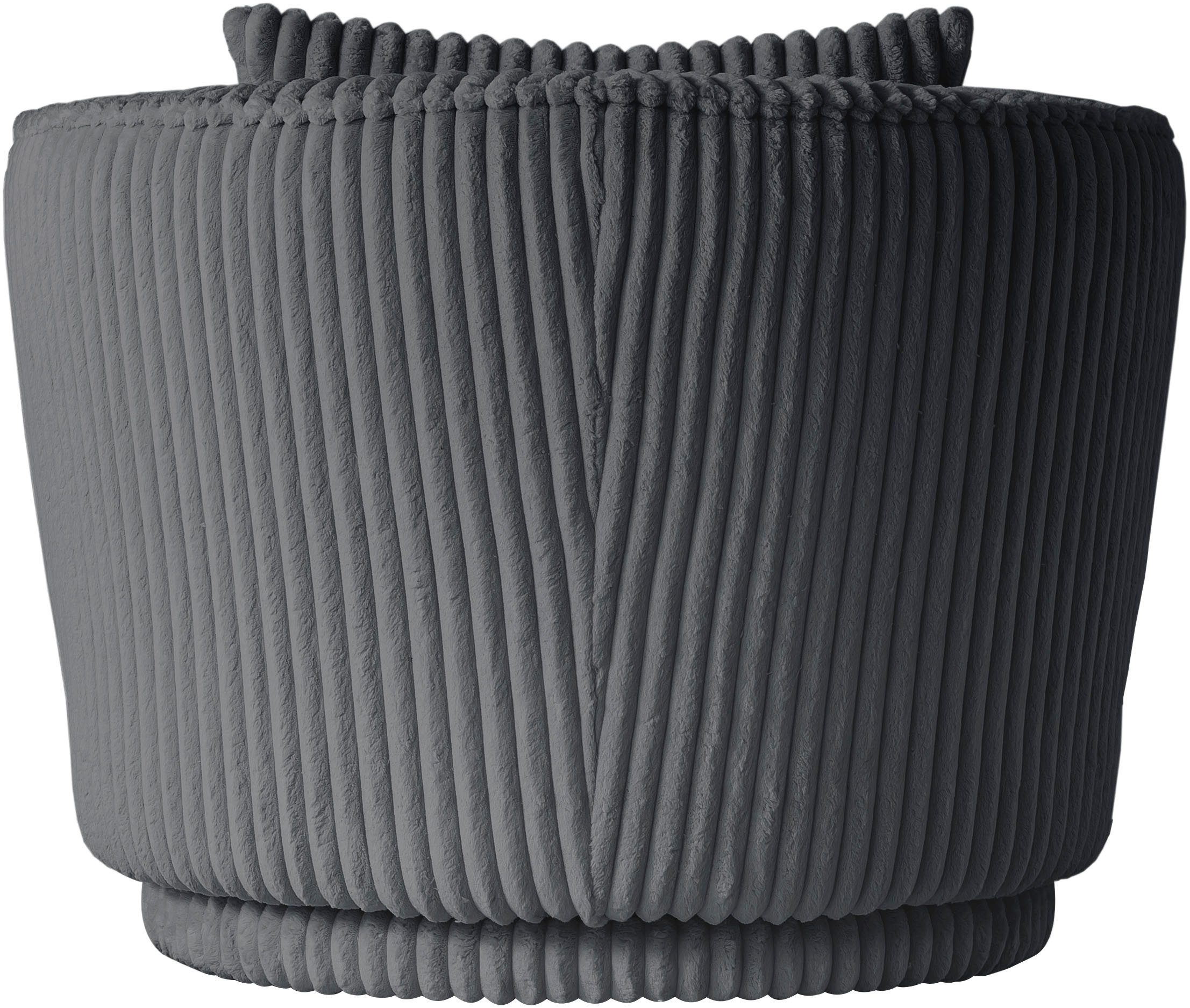 Leonique Draaibare fauteuil MAISIE, leesfauteuil, love seat, trendige stoffen mega cord en geweven velours, 360 graden draaibaar
