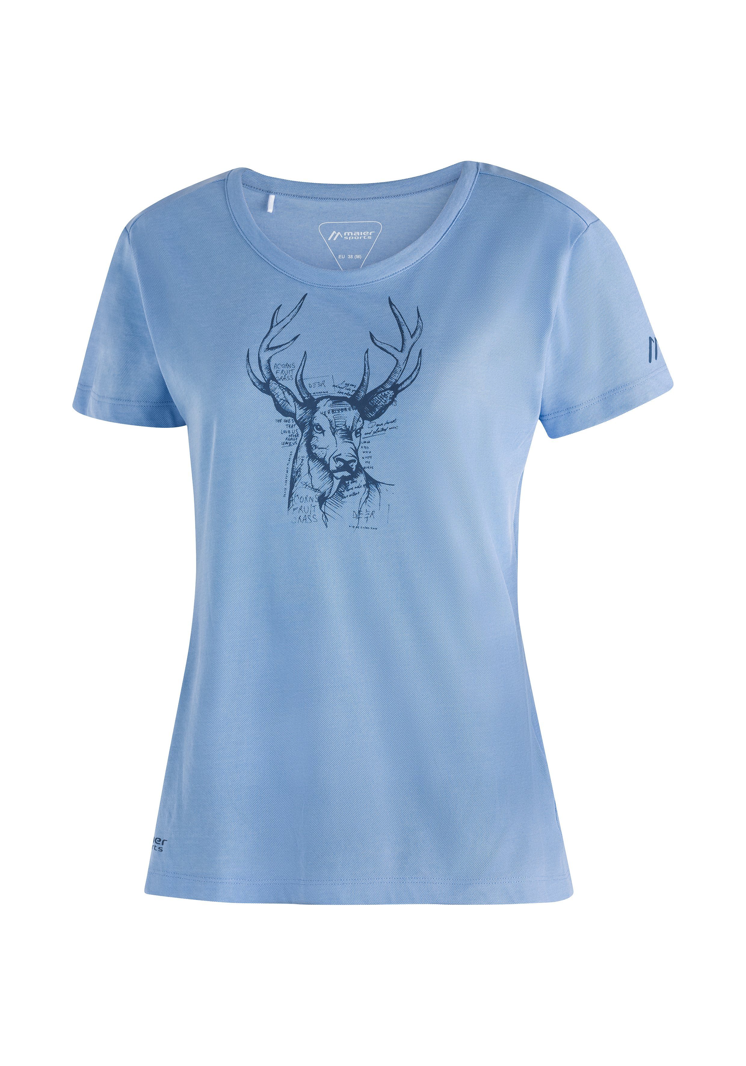 Maier Sports T-shirt Larix W Dames functioneel shirt, vrijetijdsshirt met print