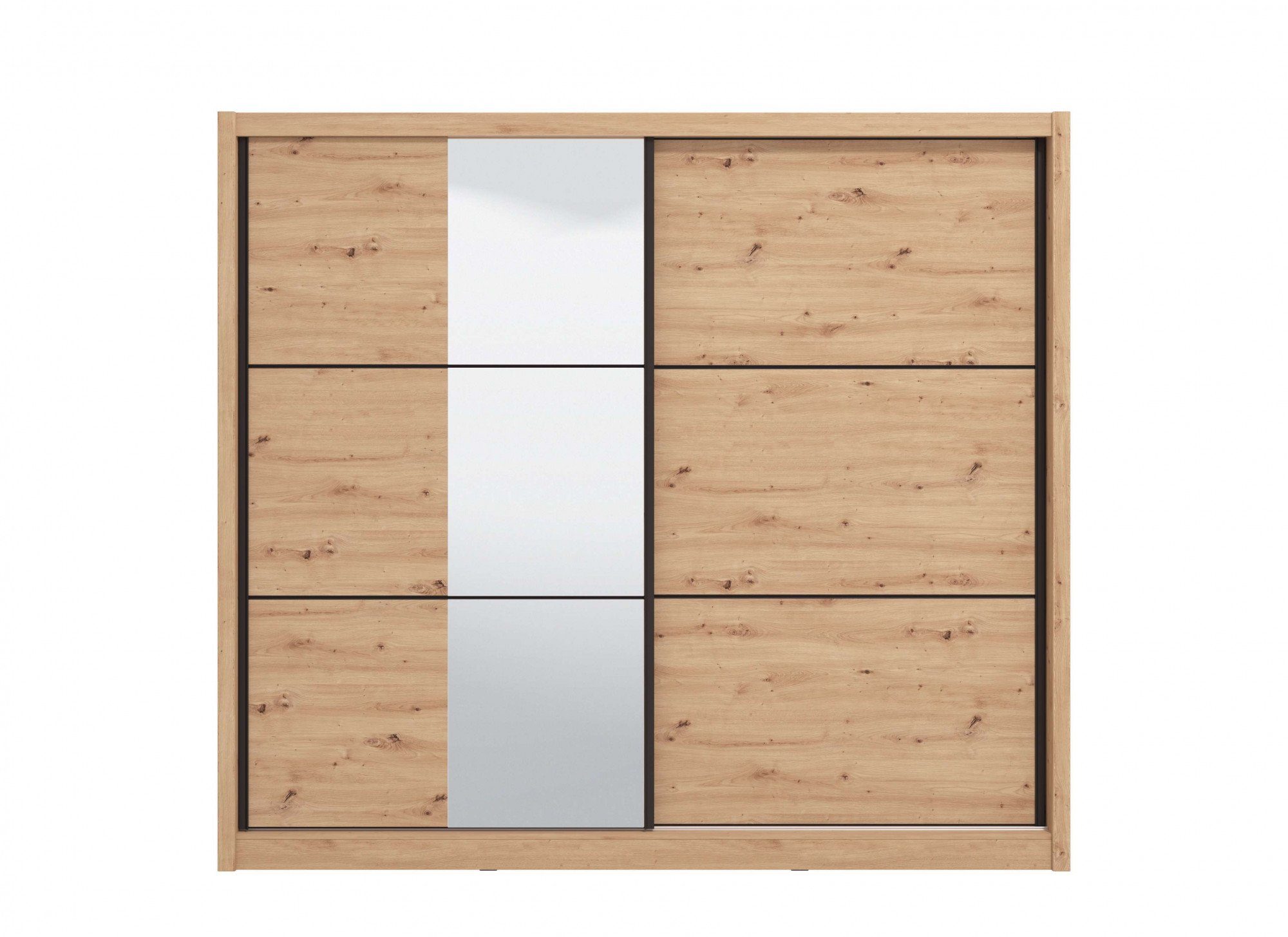 INOSIGN Schuifdeurkast Navara kledingkast met spiegel linnenkast garderobe Kledingkast met spiegel, FSC®-gecertificeerd, 242,5x215,5x61cm