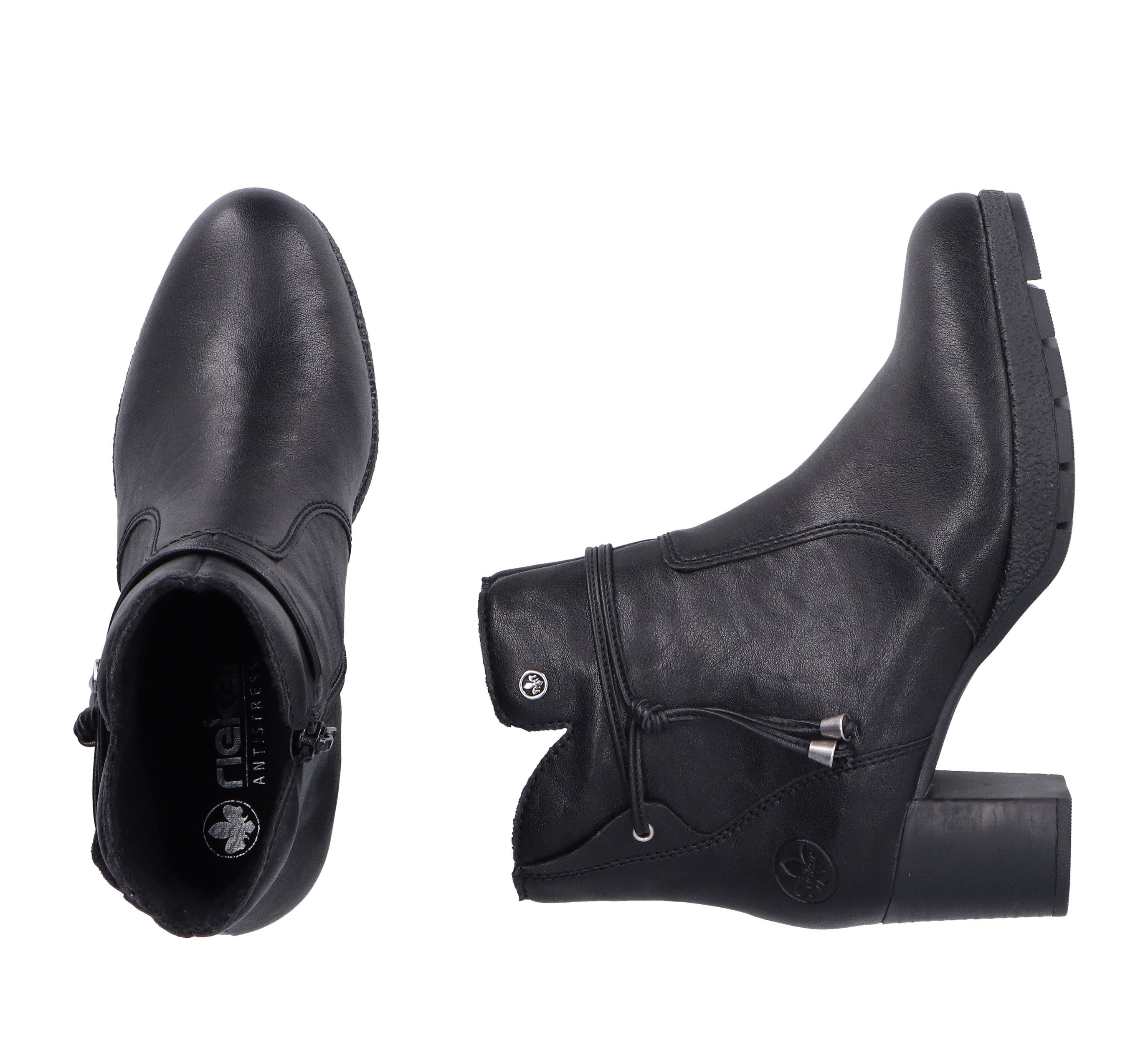 Rieker Laarsjes Zakelijke enkellaars, blokhak, boots in smalle vorm