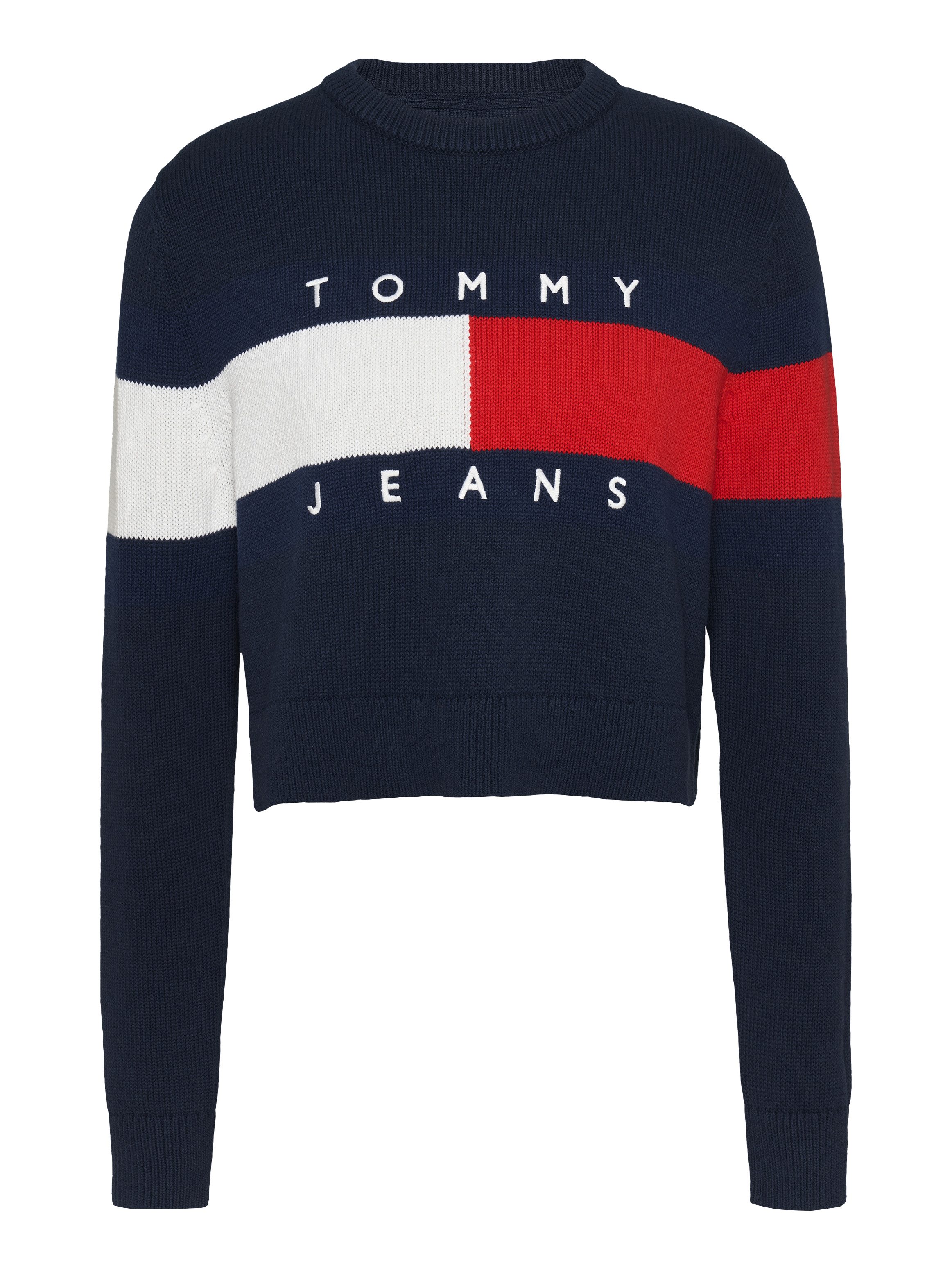 TOMMY JEANS Gebreide trui TJW CENTER FLAG SWEATER EXT