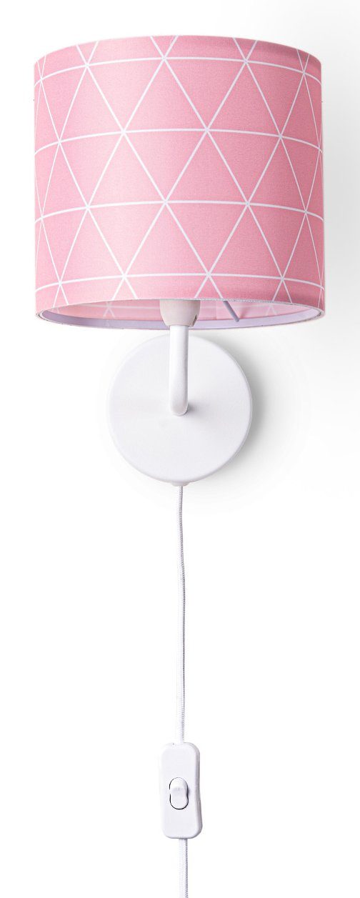 Paco Home Wandlamp Stella 401 Stekker ganglamp woonkamer Ø18cm Scandi stijl kabel 3m E14 plafondlampen maat - wit