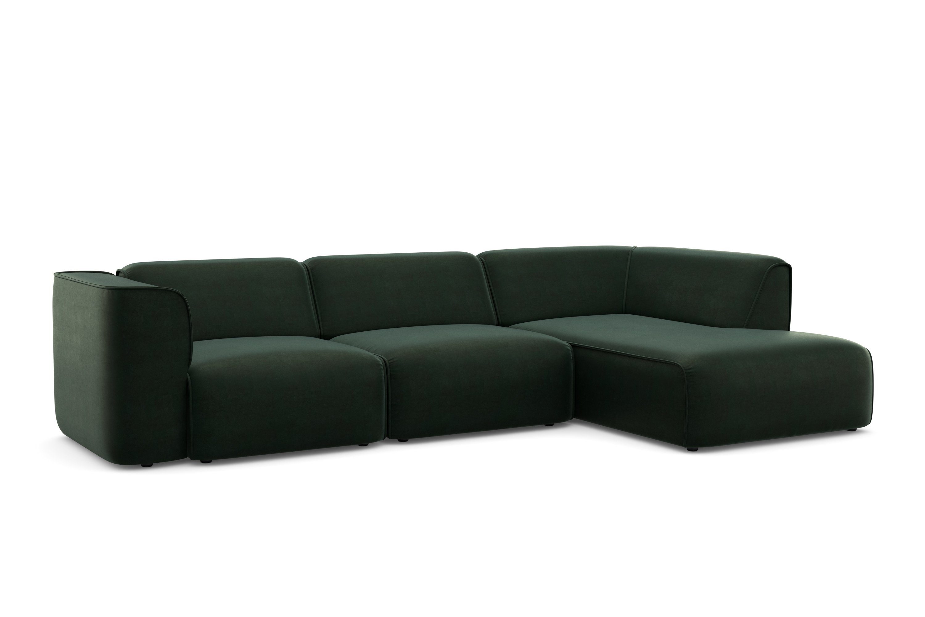 RAUM.ID Hoekbank Merid L-vorm, altijd uitbreidbaar met modules, B/D/H: 295/162/70 cm