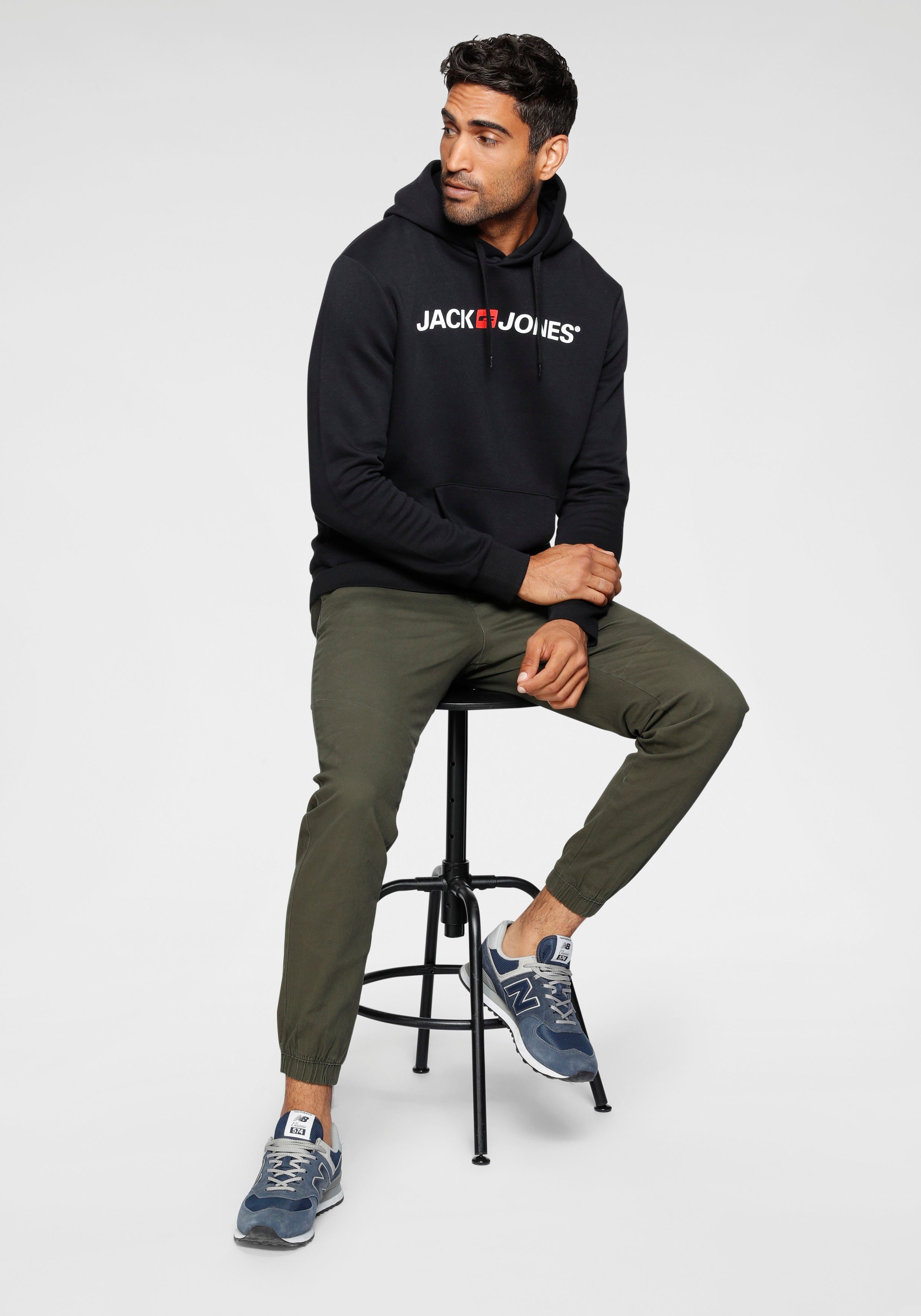 Jack & Jones Hoodie Logo Hoodie Oldschool